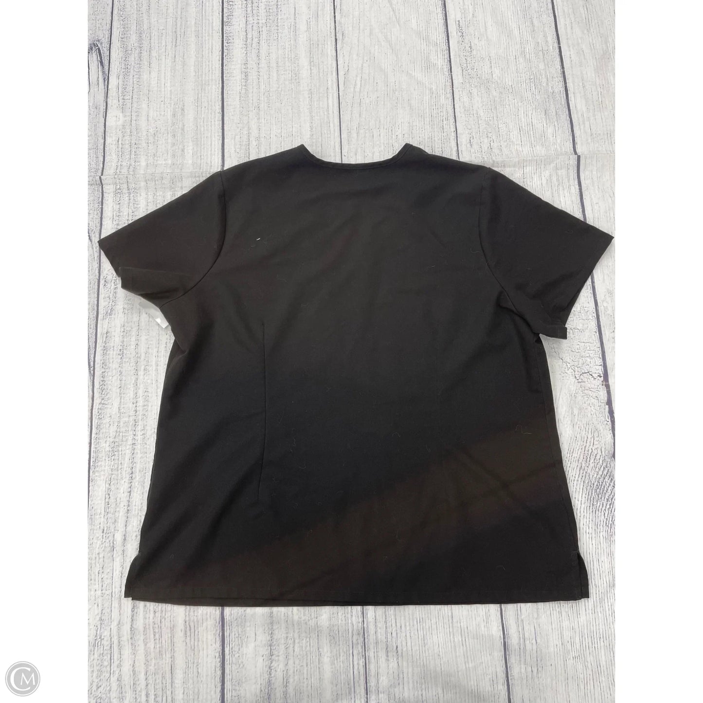 Top Short Sleeve By Clothes Mentor In Black, Size: 1x