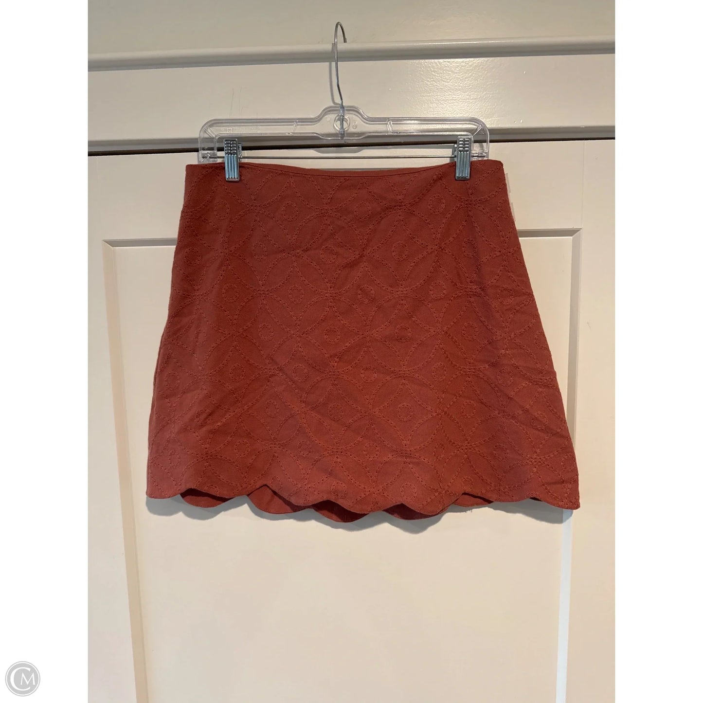Skirt Mini & Short By Blu Pepper In Orange, Size: L