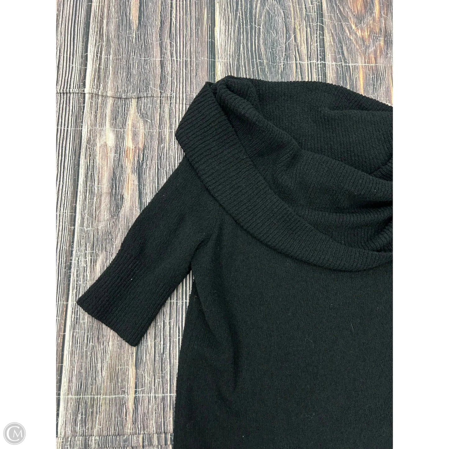 Sweater Short Sleeve By Loft In Black, Size: M