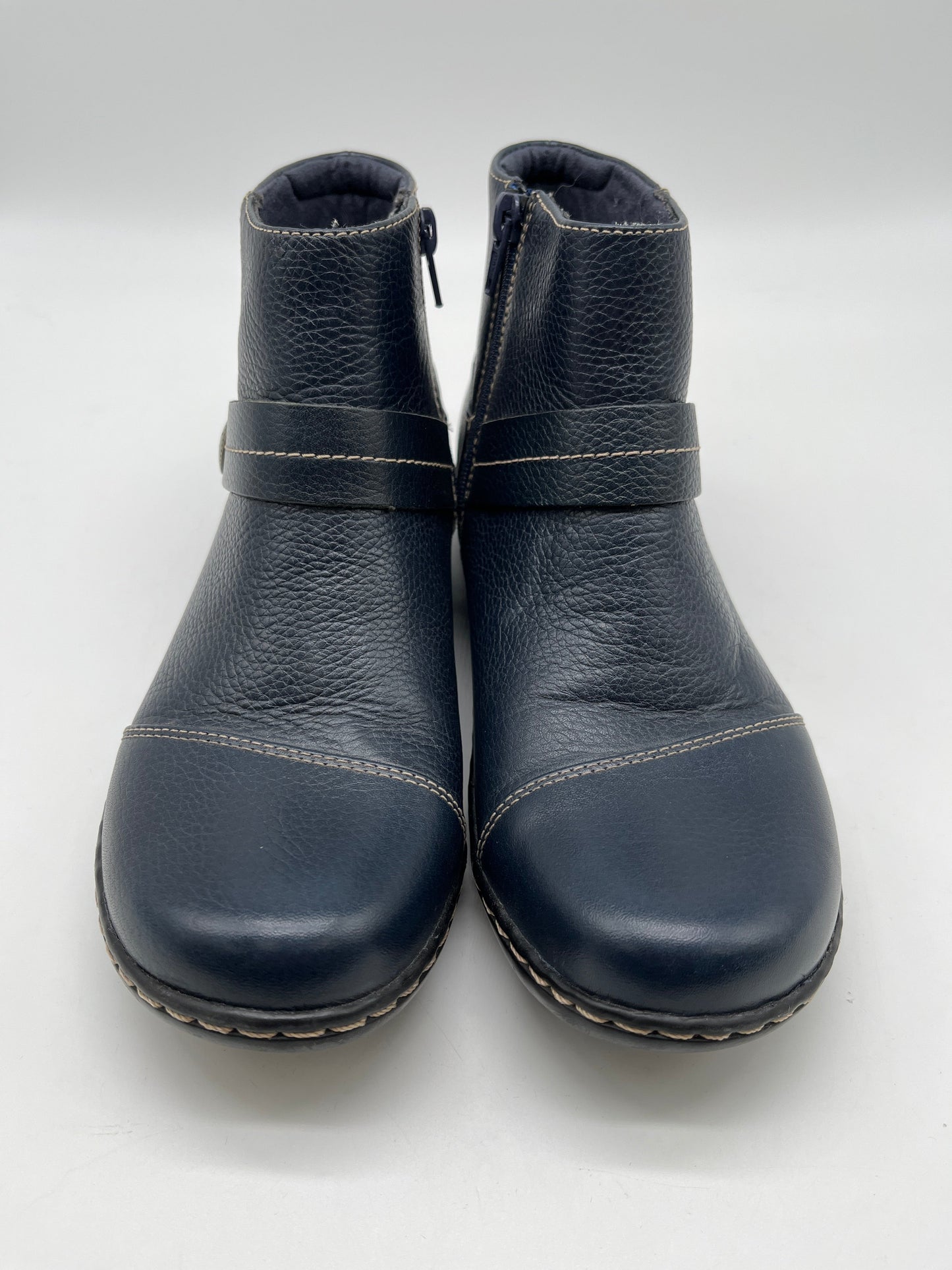 Boots Ankle Flats By Clarks In Blue, Size: 7.5