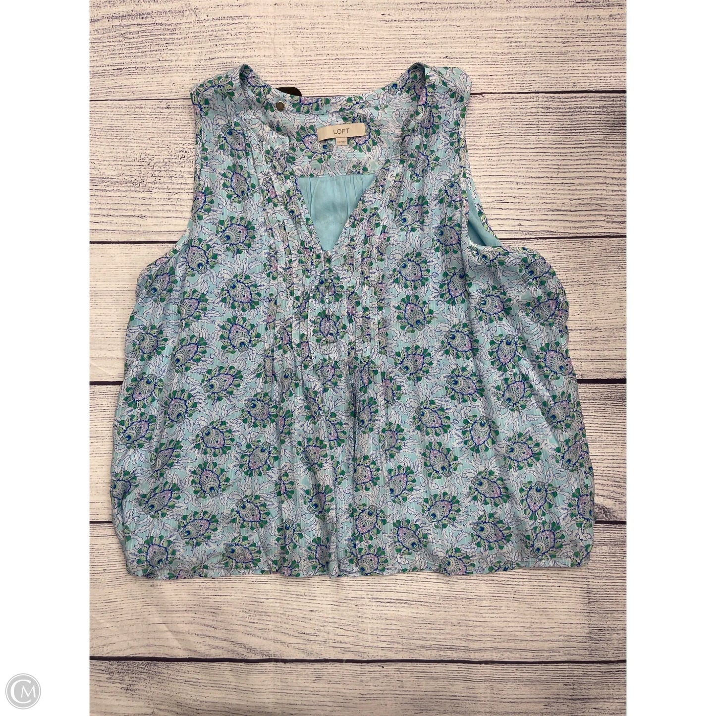 Tank Top By Loft In Blue, Size: 1x