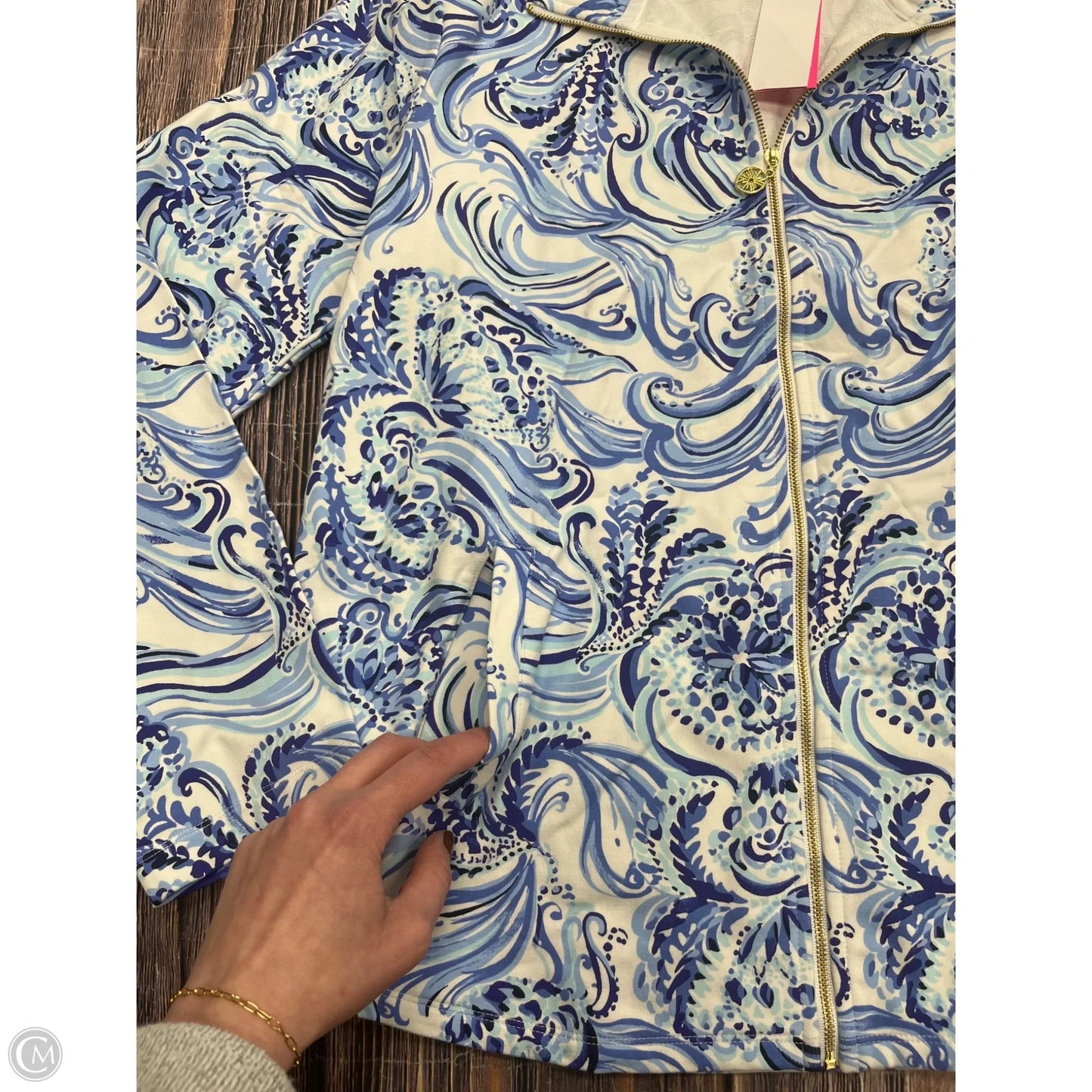 Jacket Designer By Lilly Pulitzer In Blue, Size: 1x
