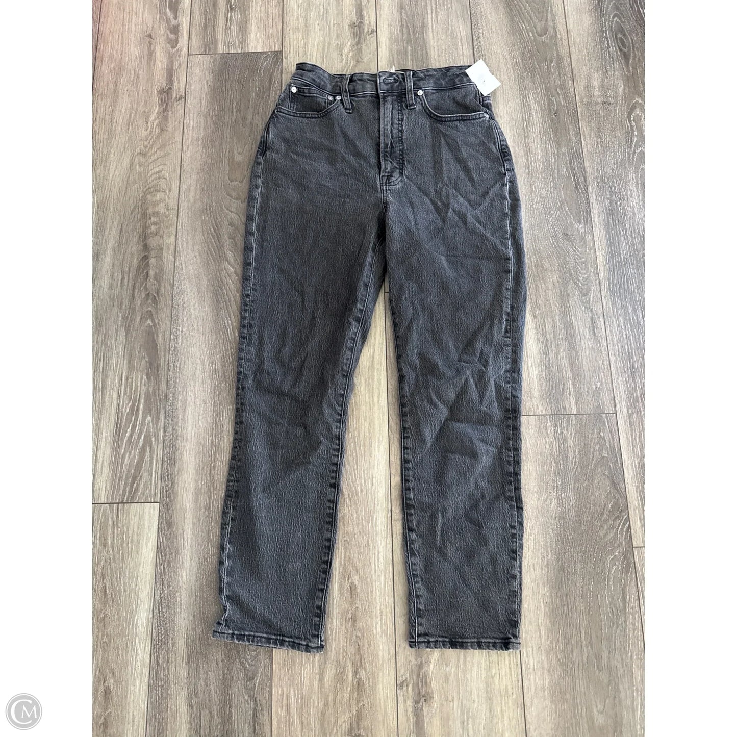 Jeans Straight By Madewell In Black Denim, Size: 4