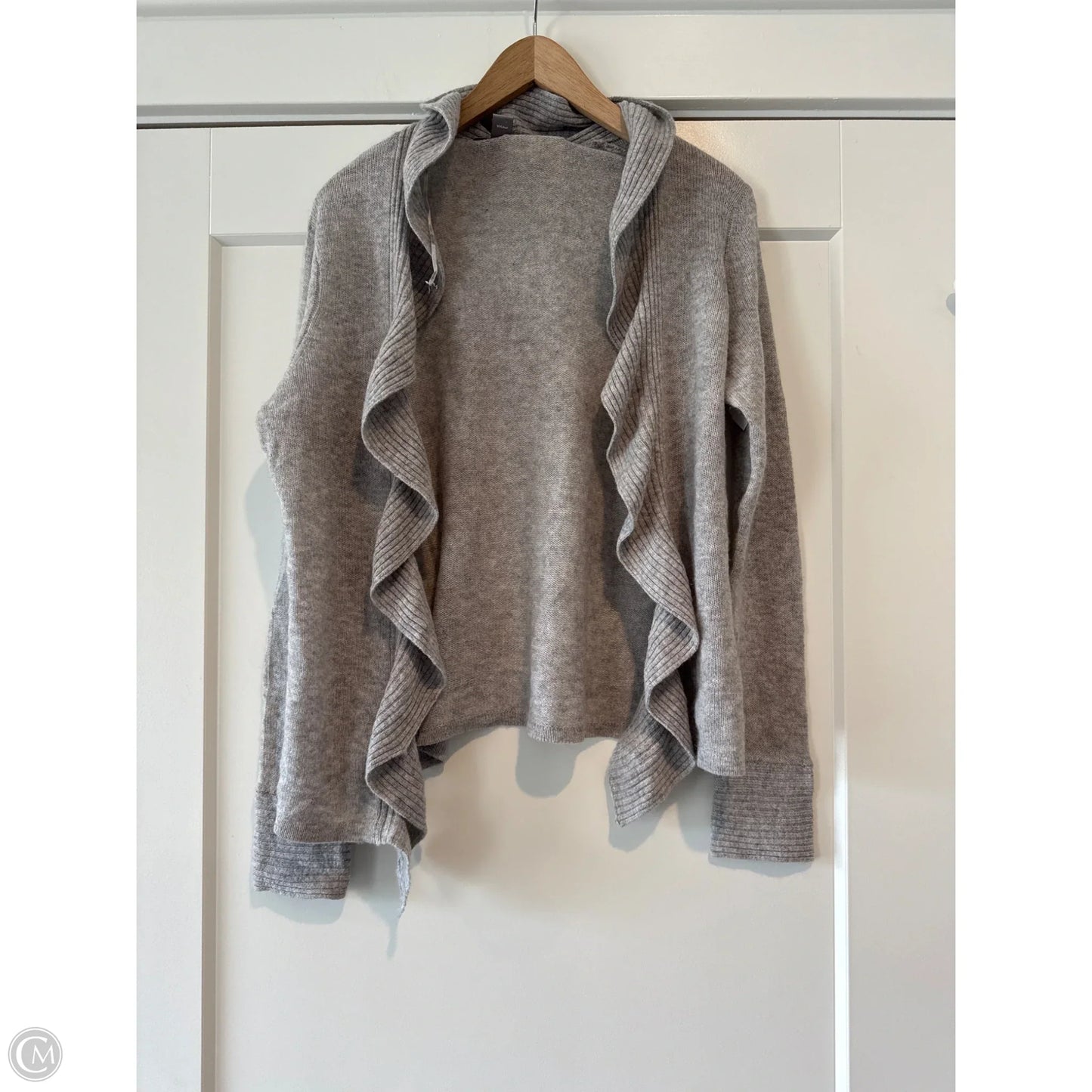 Sweater Cardigan By Charter Club In Grey, Size: M