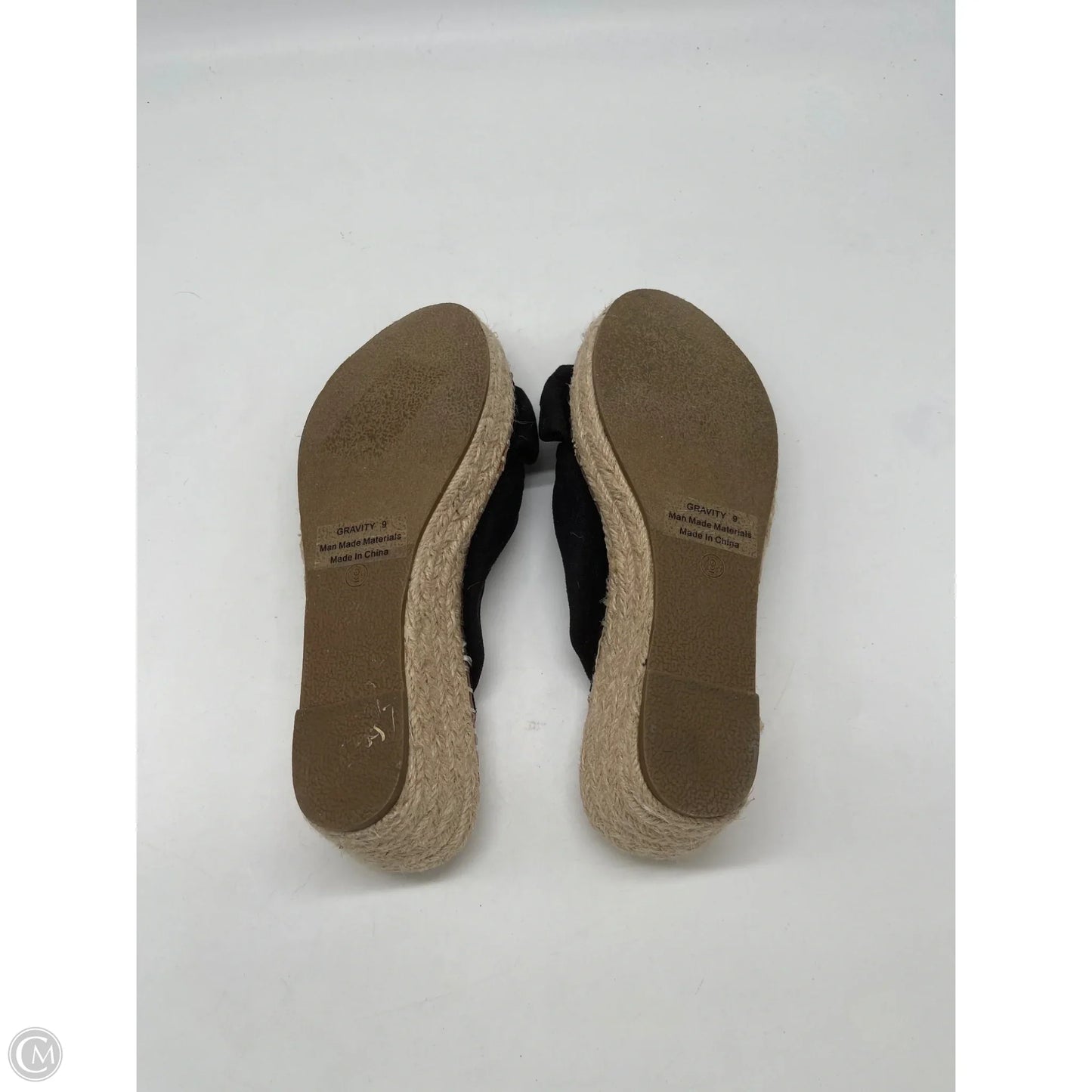 Sandals Heels Wedge By Corkys In Black, Size: 9