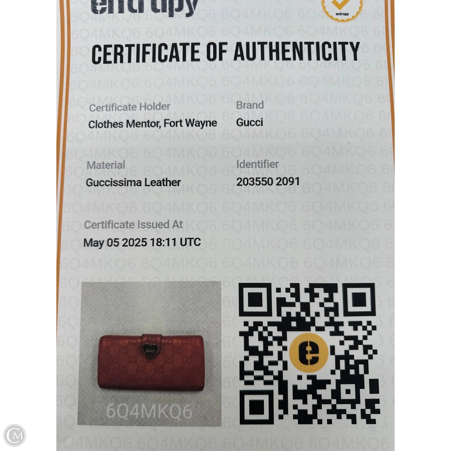 Wallet Luxury Designer By Gucci, Size: Medium