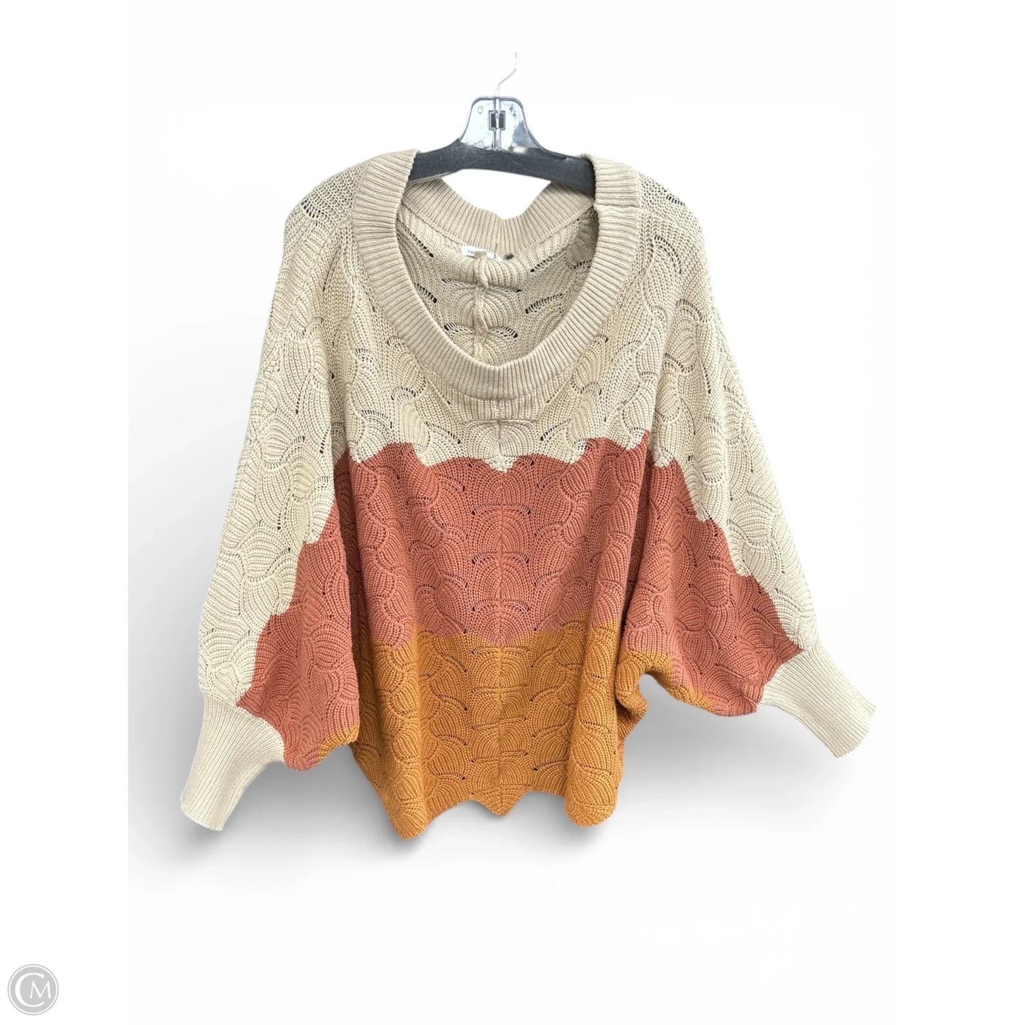 Sweater By Chicsoul In Tan, Size: 1x