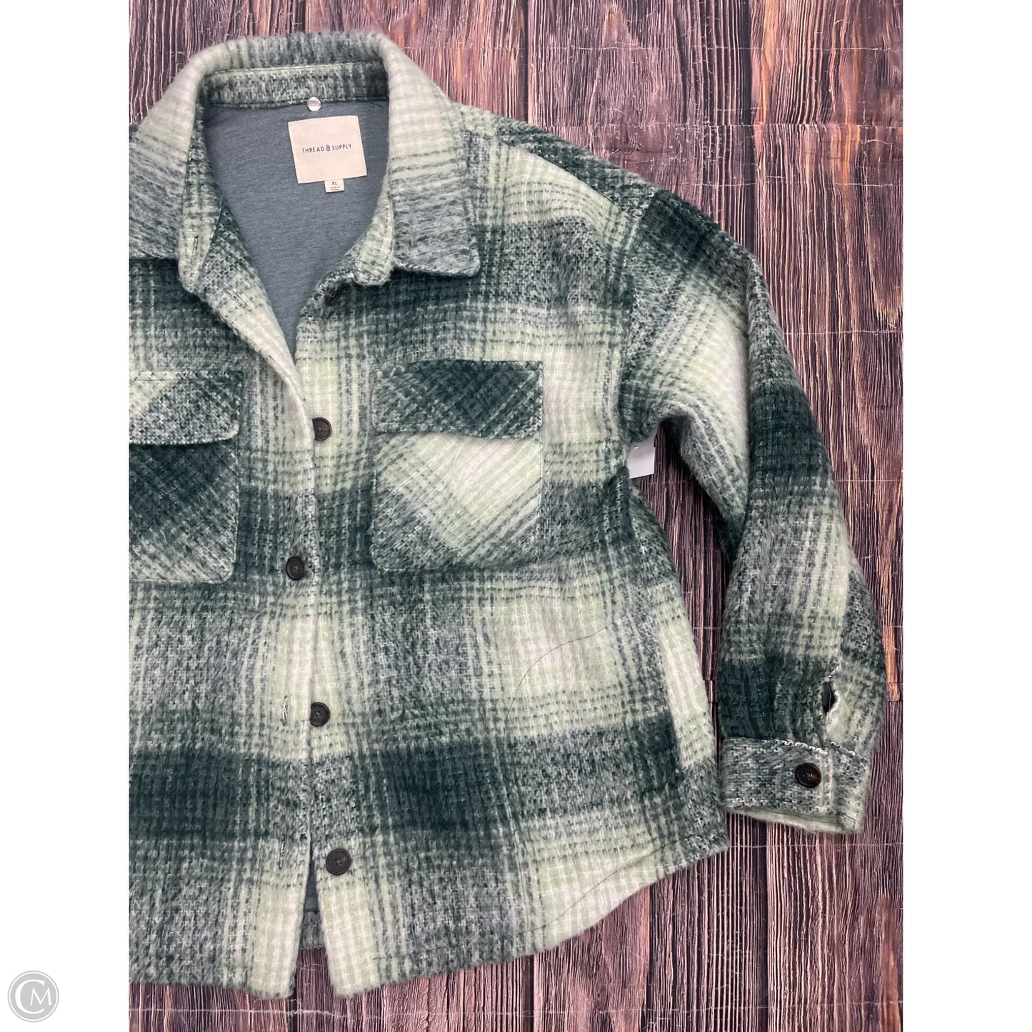 Jacket Shirt By Thread And Supply In Green, Size: Xl