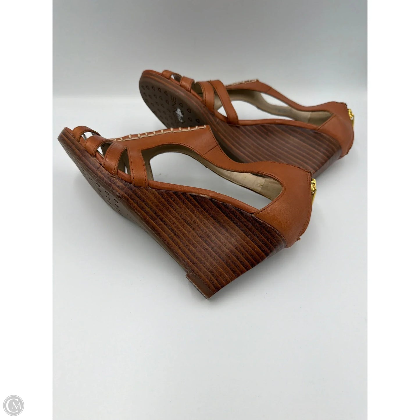 Shoes Heels Wedge By Adrienne Vittadini In Brown, Size: 6.5