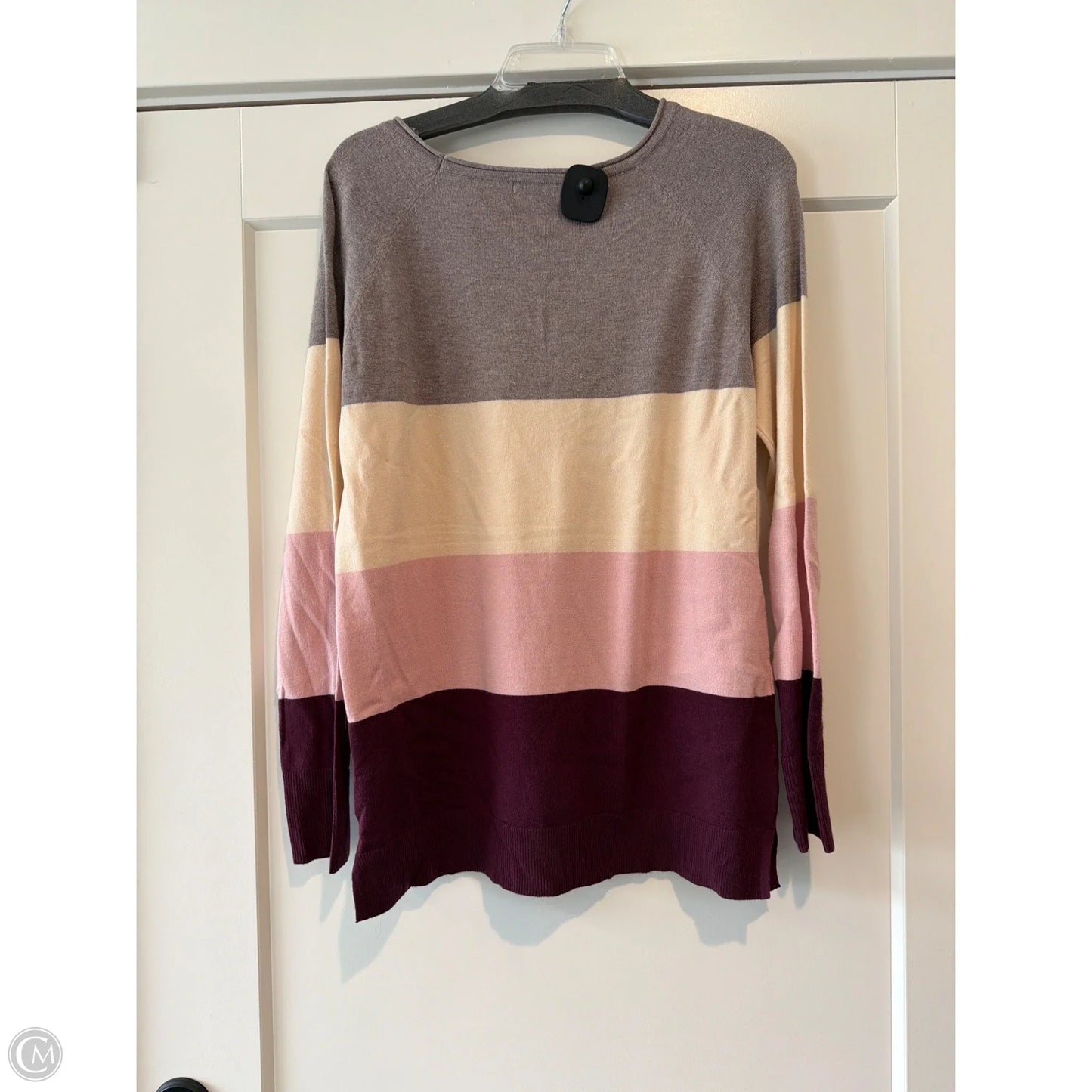 Top Long Sleeve By Staccato In Grey, Size: L
