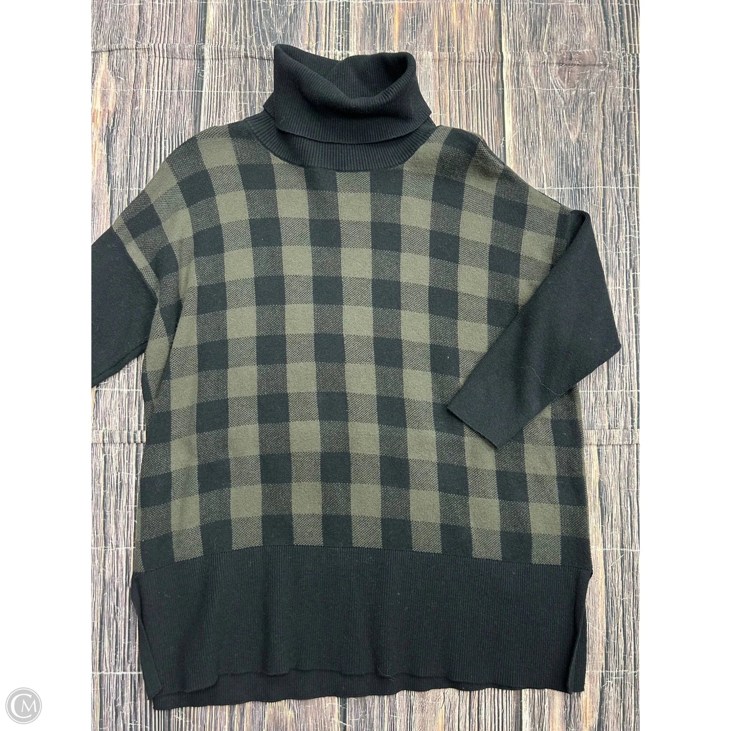 Sweater By Loft In Checkered Pattern, Size: M