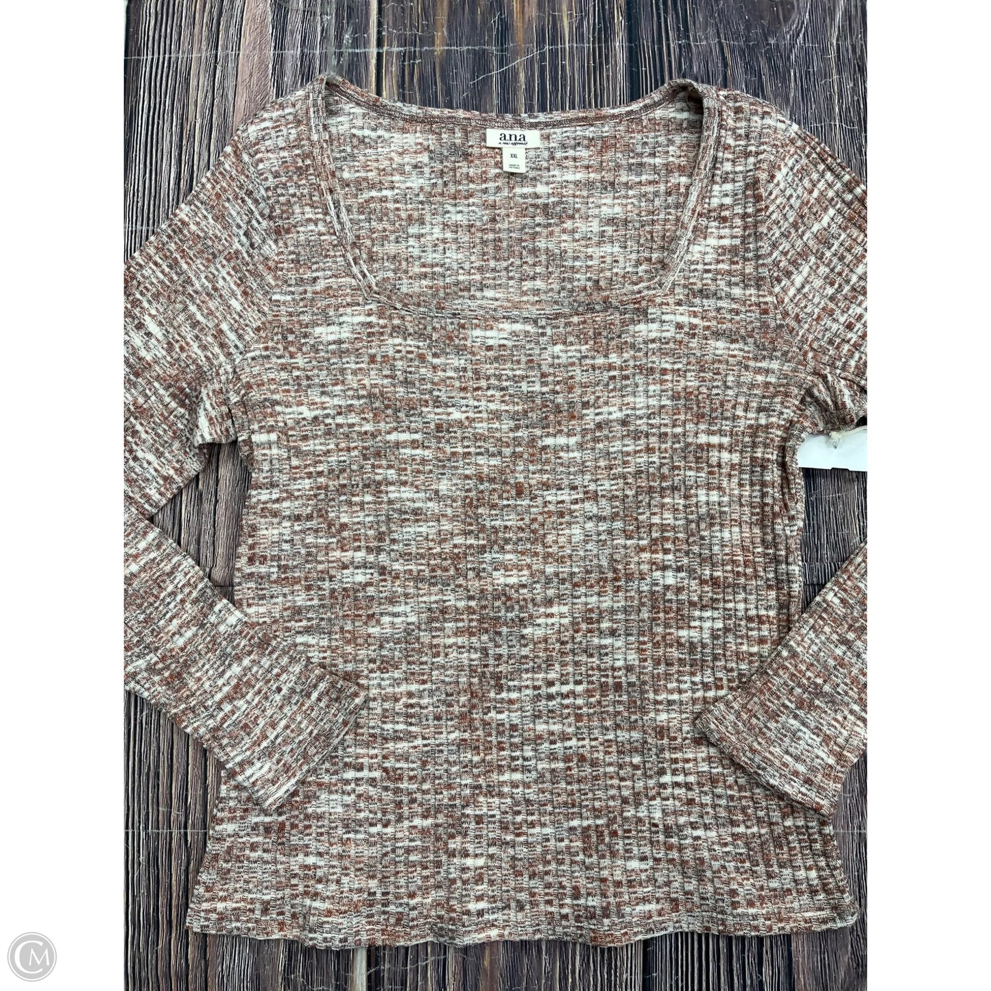 Top Long Sleeve By Ana In Orange, Size: 1x