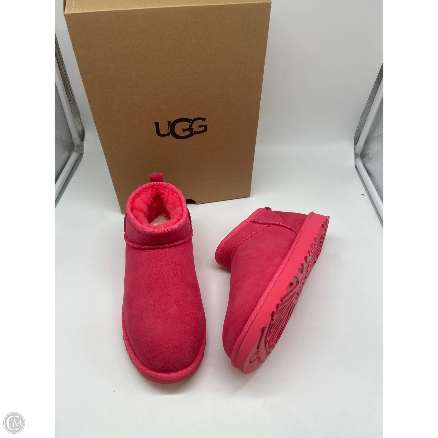 Boots Designer By Ugg In Pink, Size: 8