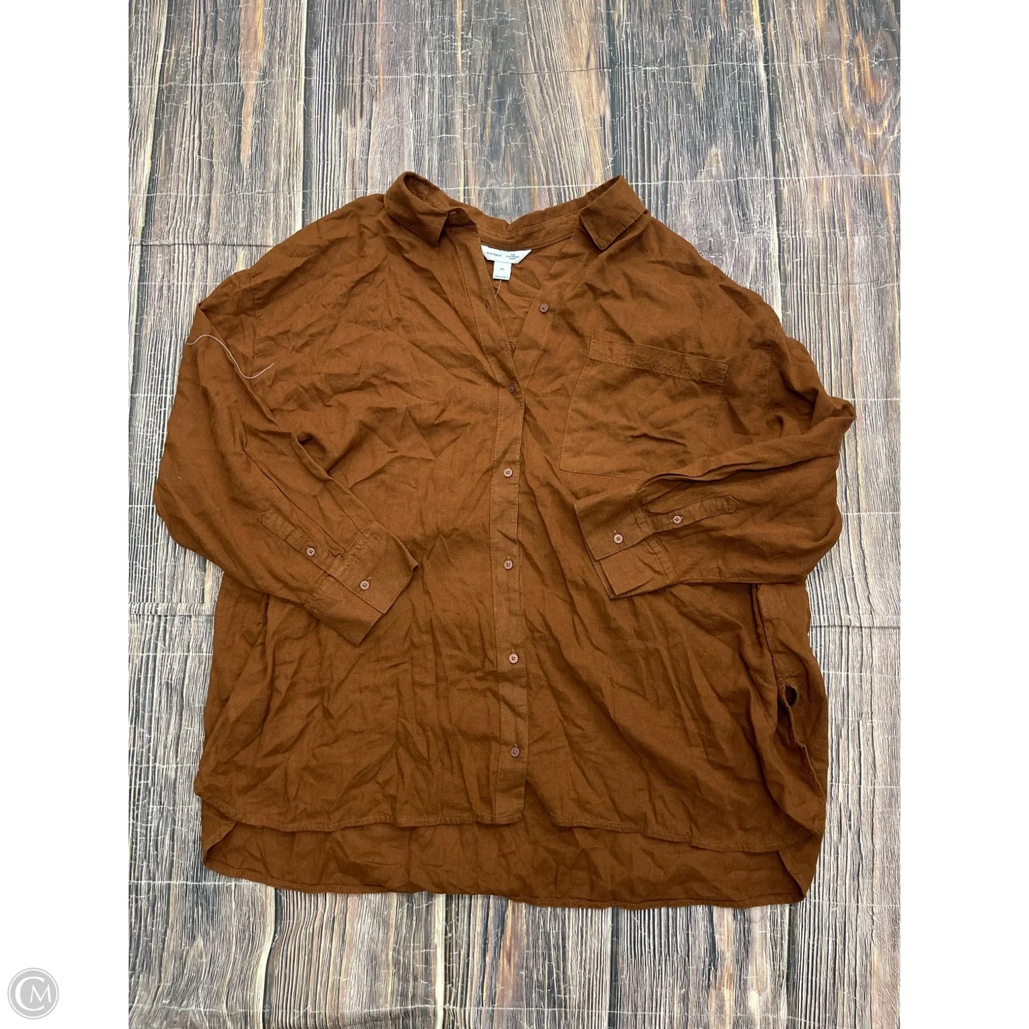 Top Long Sleeve By Old Navy In Brown, Size: 4x