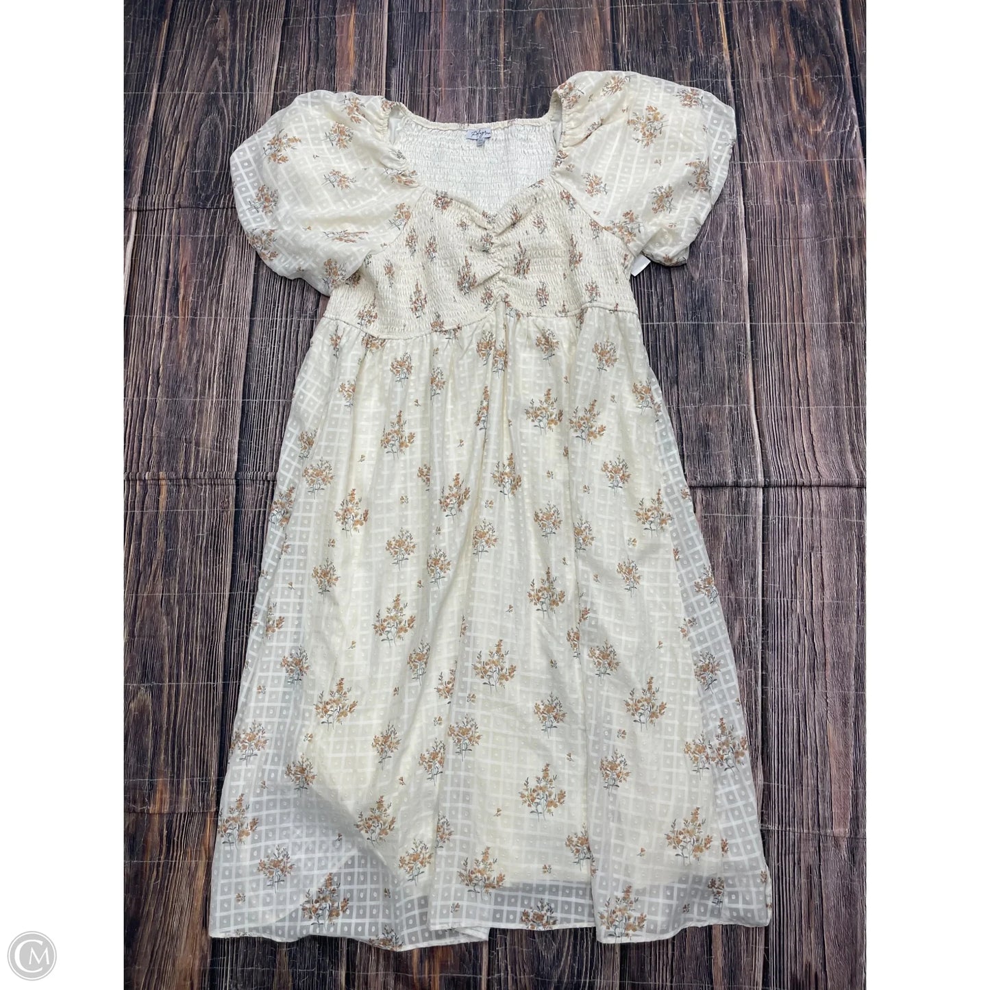 Dress Casual Maxi By Polagram In Cream, Size: 3x