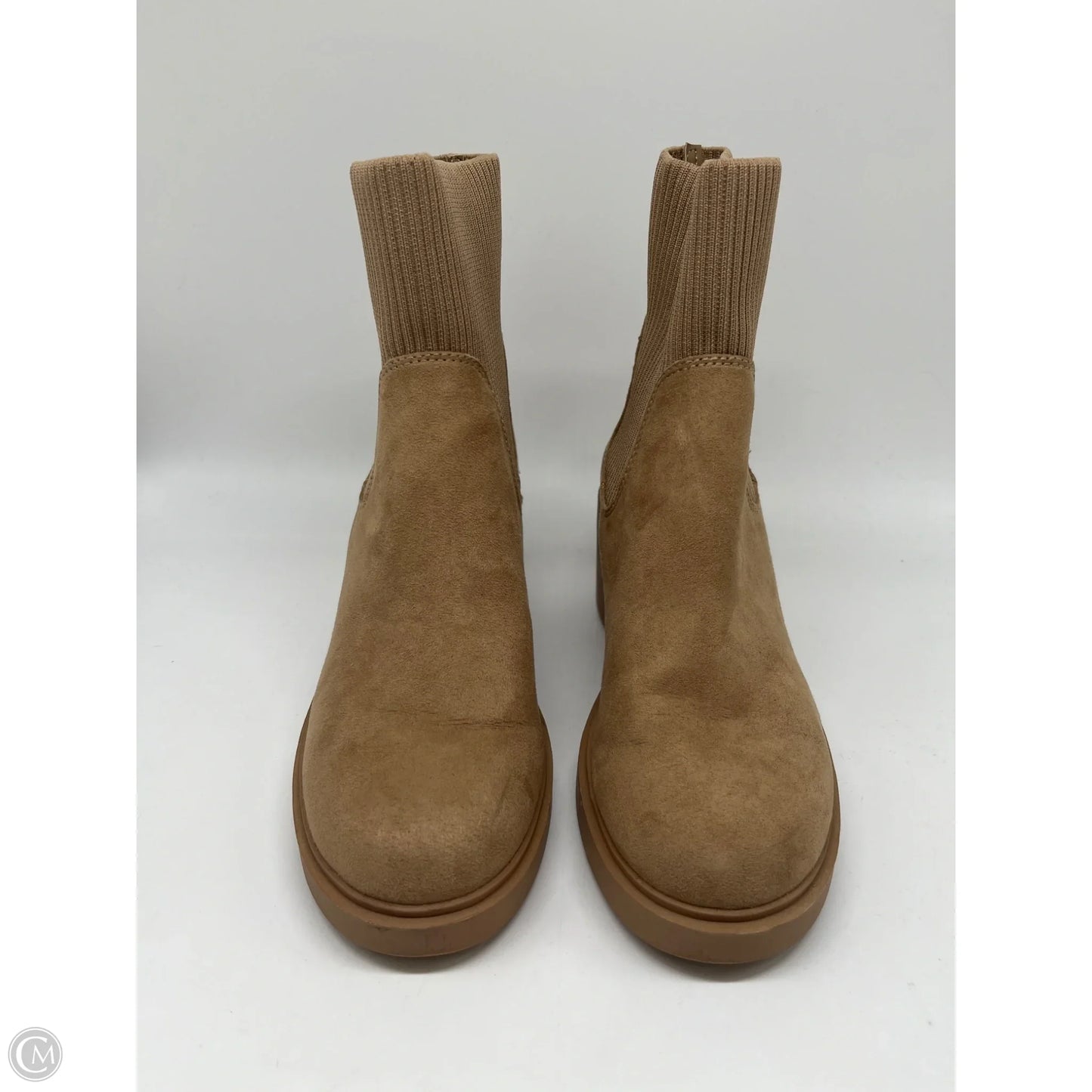 Boots Ankle Heels By Anne Klein In Tan, Size: 8.5