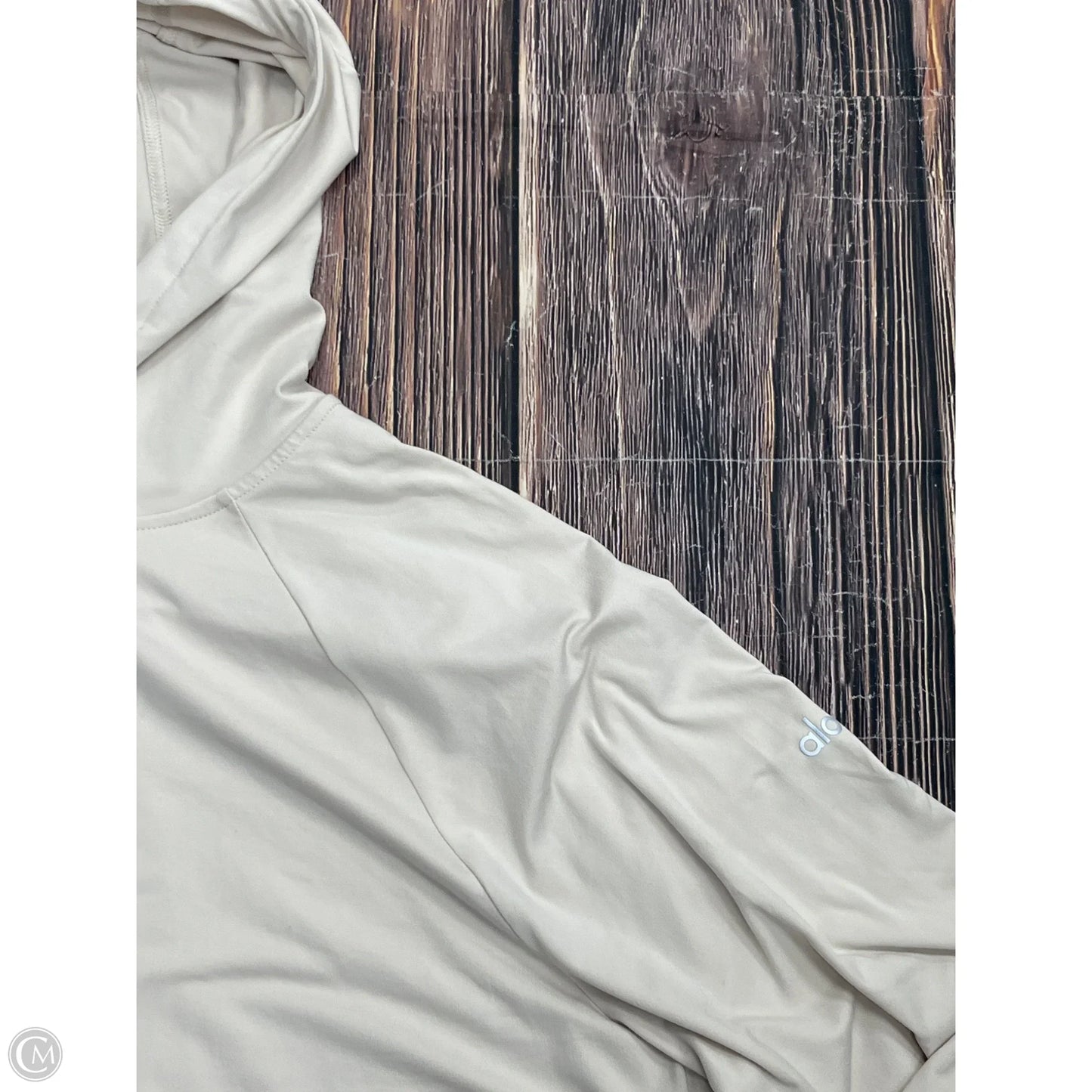 Athletic Sweatshirt Hoodie By Alo In Cream, Size: 2x