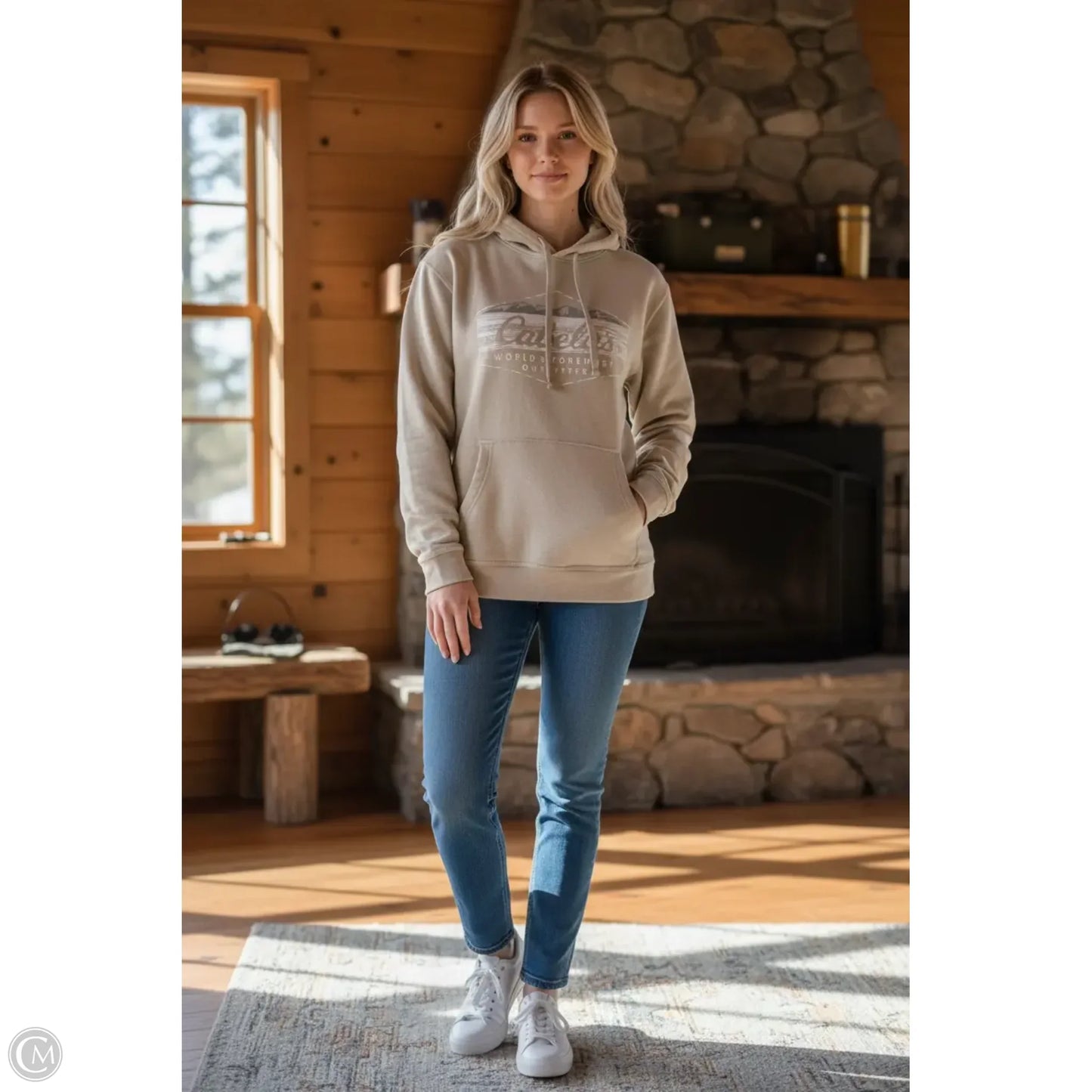 Sweatshirt Hoodie By Cabelas In Tan, Size: Xl