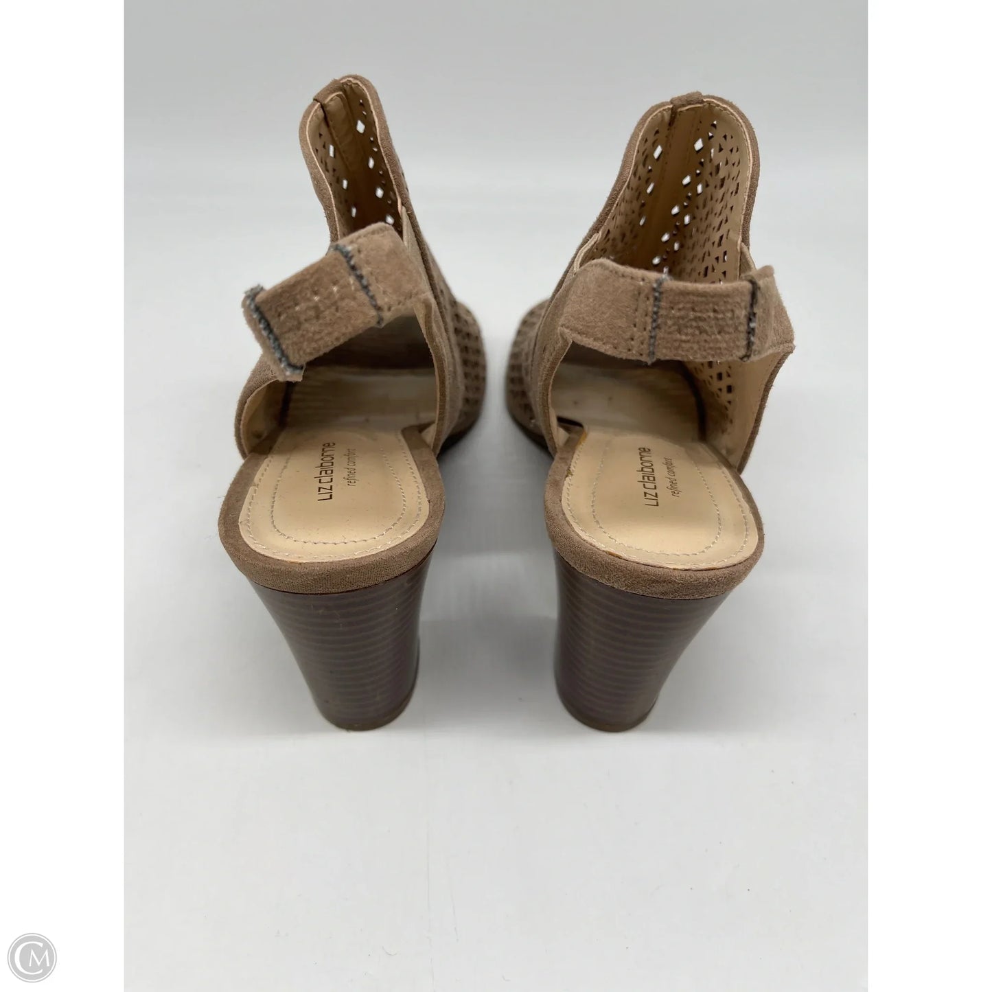 Sandals Heels Block By Liz Claiborne In Brown, Size: 9