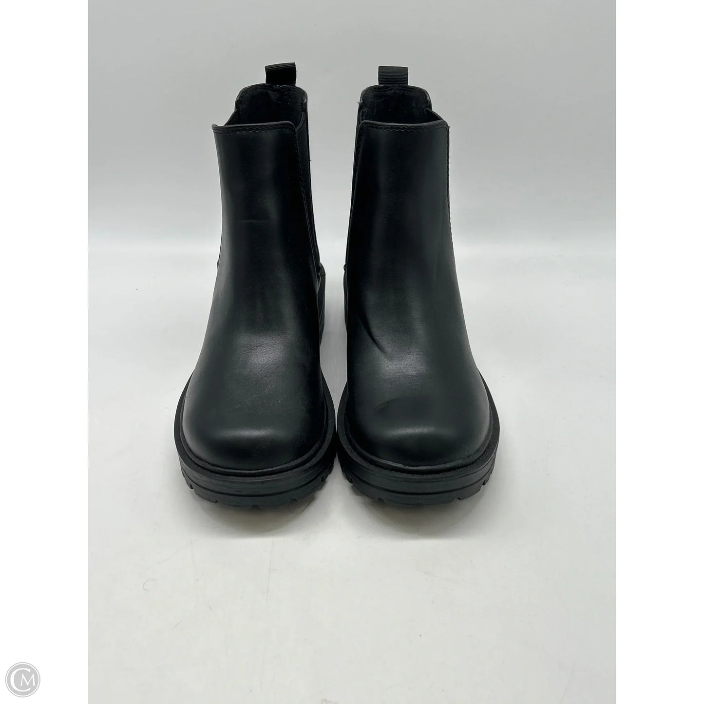 Boots Ankle Heels By Clothes Mentor In Black, Size: 7.5