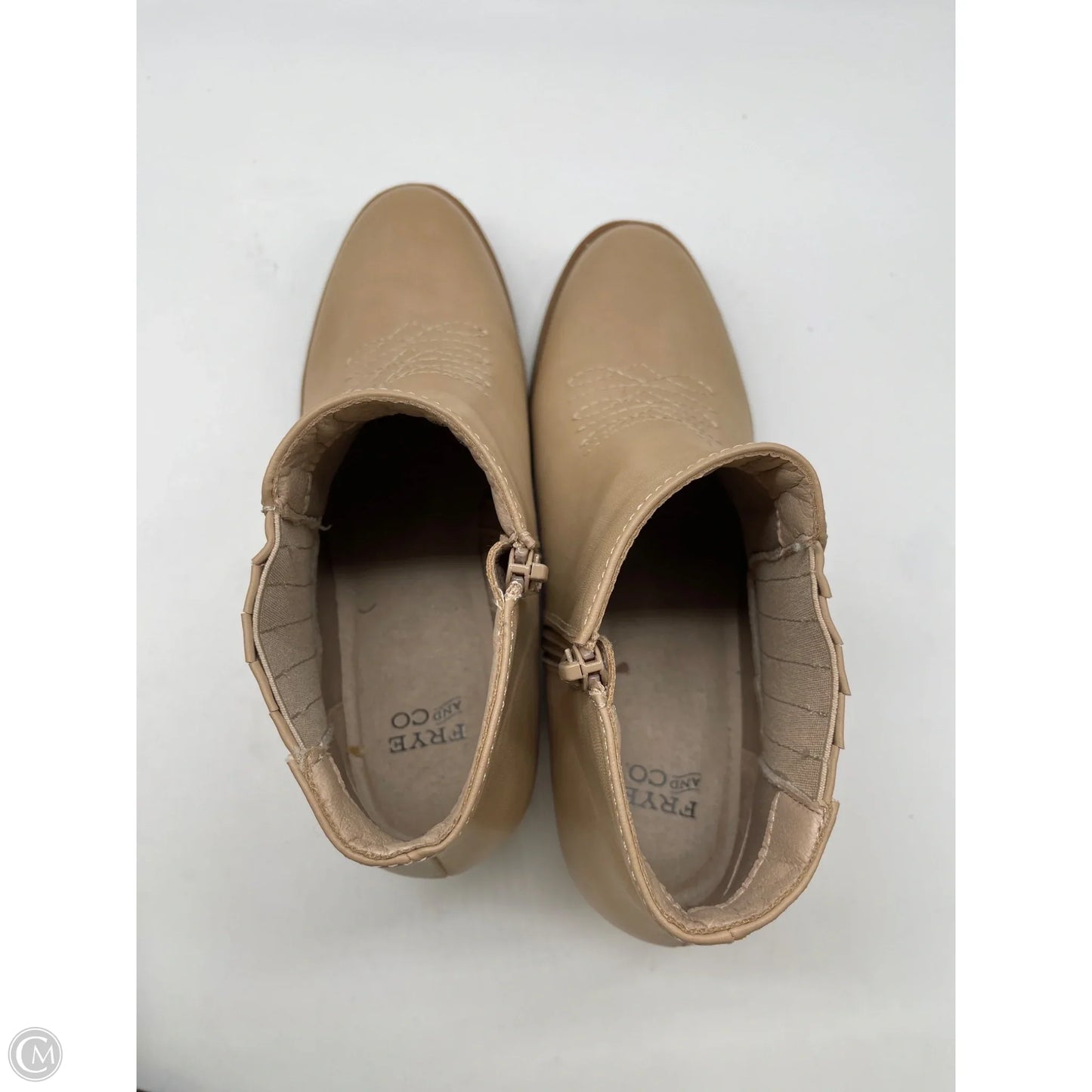 Boots Ankle Heels By Frye And Co In Tan, Size: 9