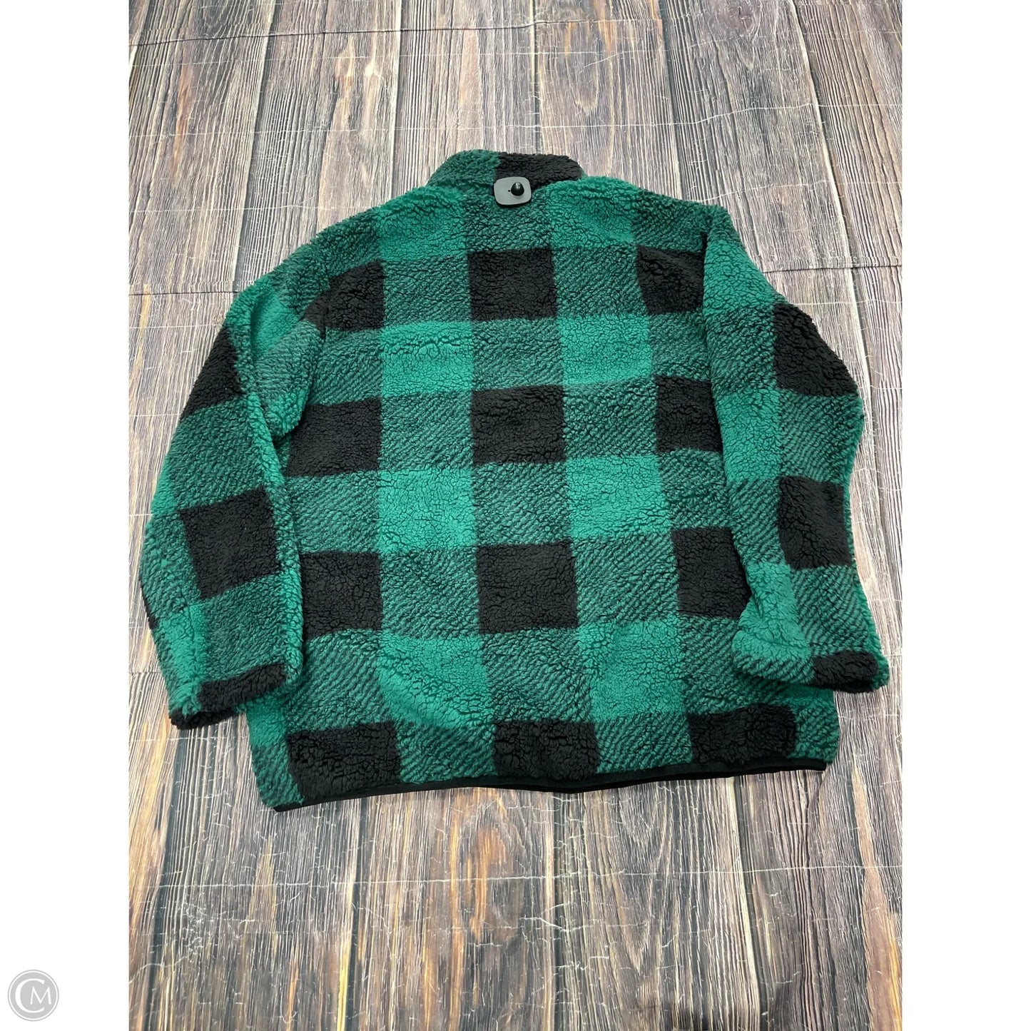 Sweatshirt Collar By Zesica In Black & Green, Size: Xl