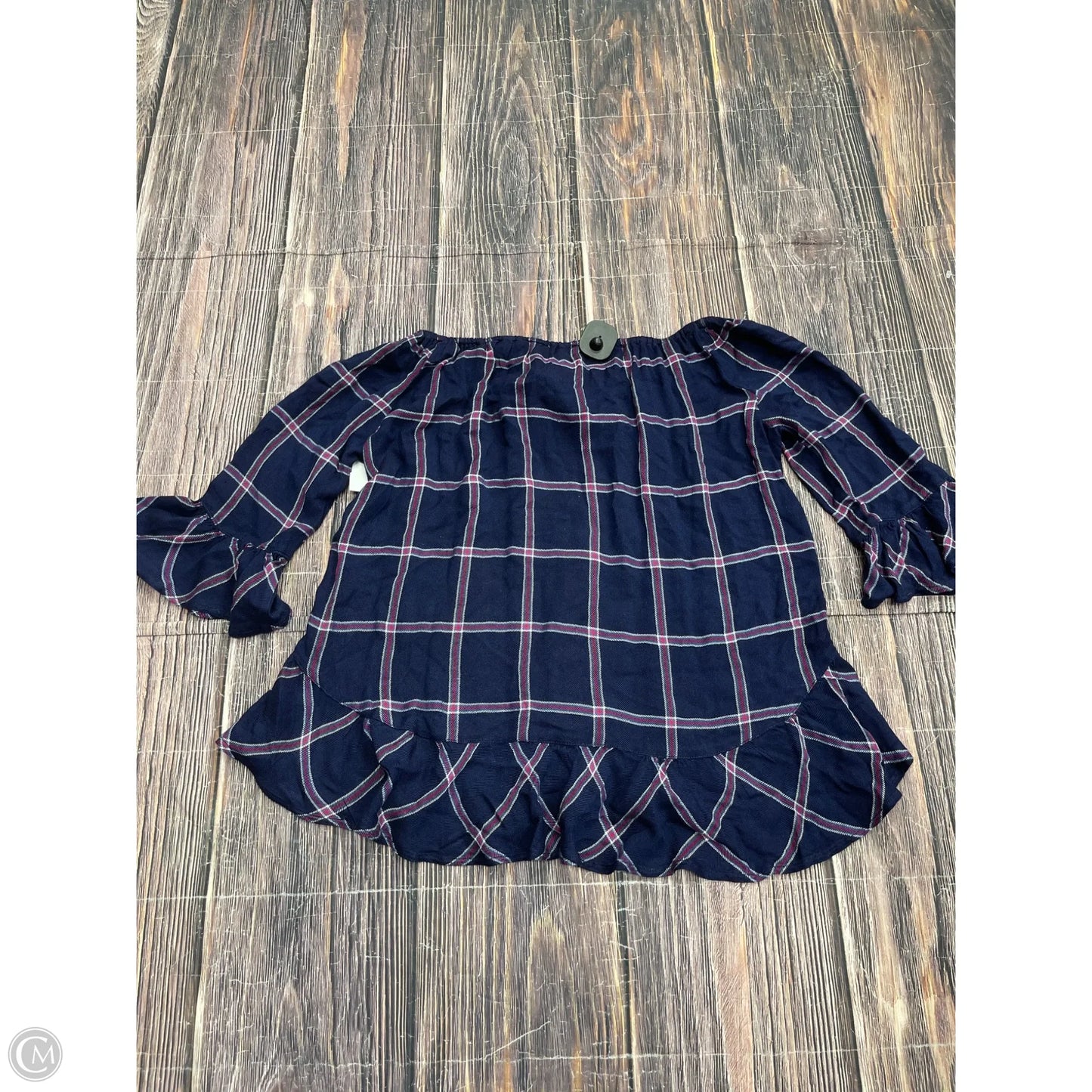 Top Long Sleeve By Beachlunchlounge In Navy, Size: L