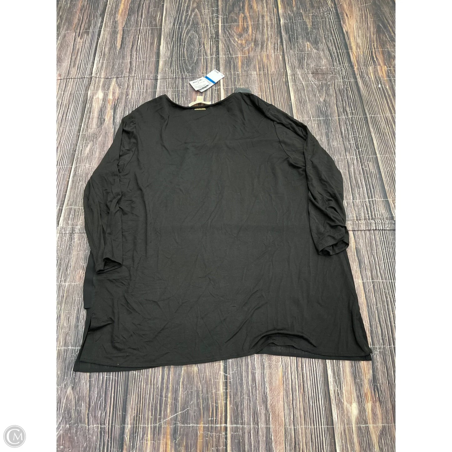 Top 3/4 Sleeve By Michael By Michael Kors In Black, Size: Xl
