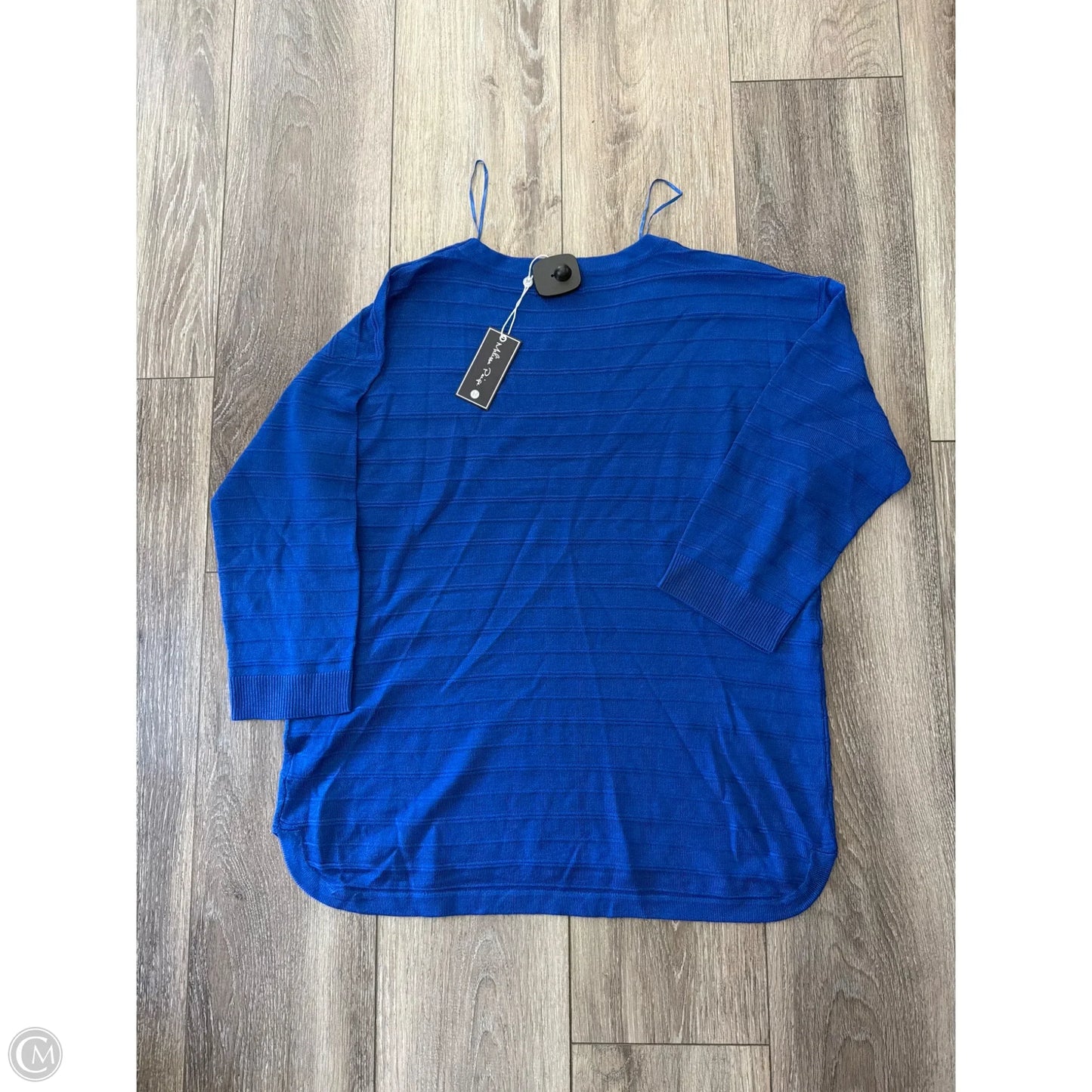 Top 3/4 Sleeve By Melissa Paige In Blue, Size: M