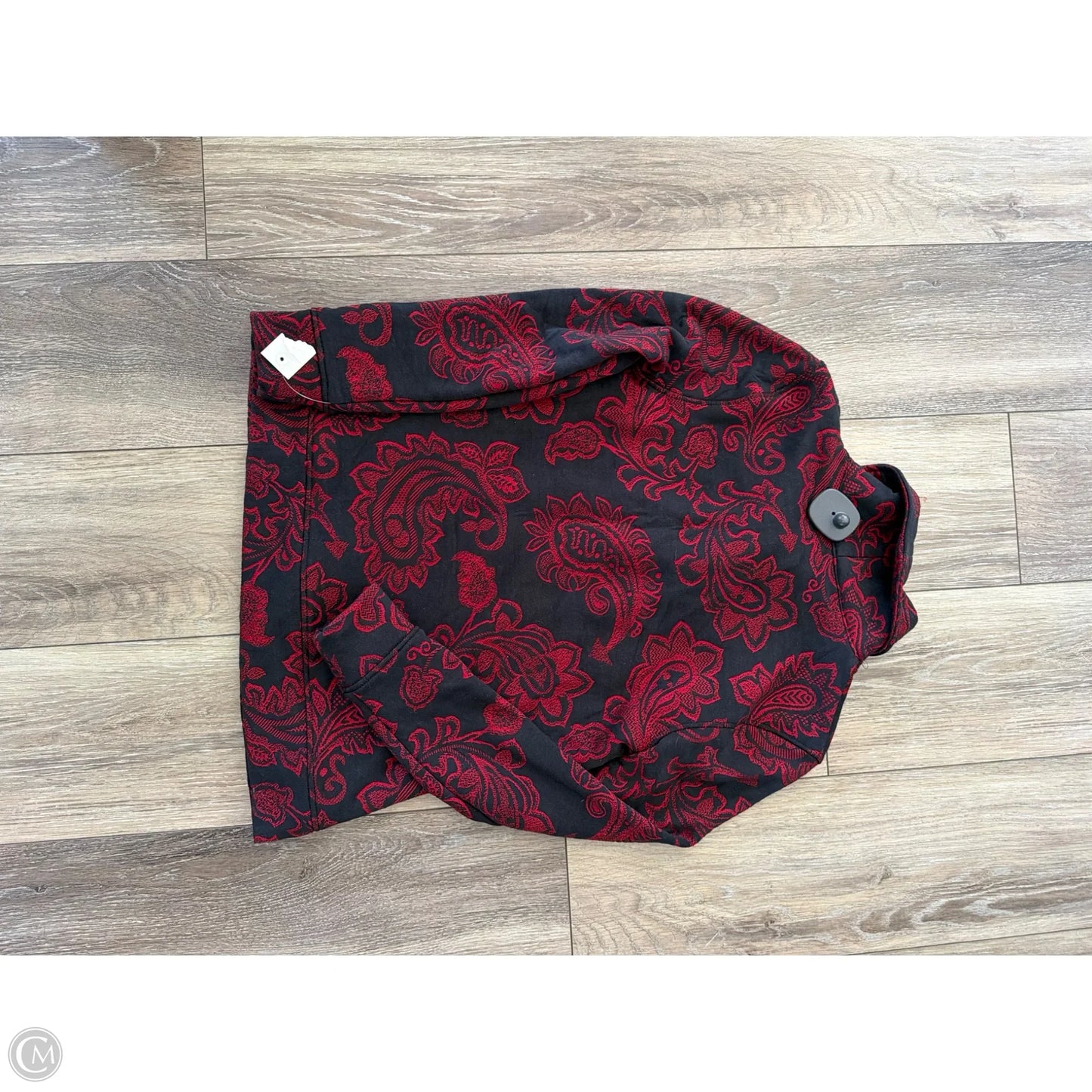 Top Long Sleeve By Croft And Barrow In Black & Red, Size: Xsp