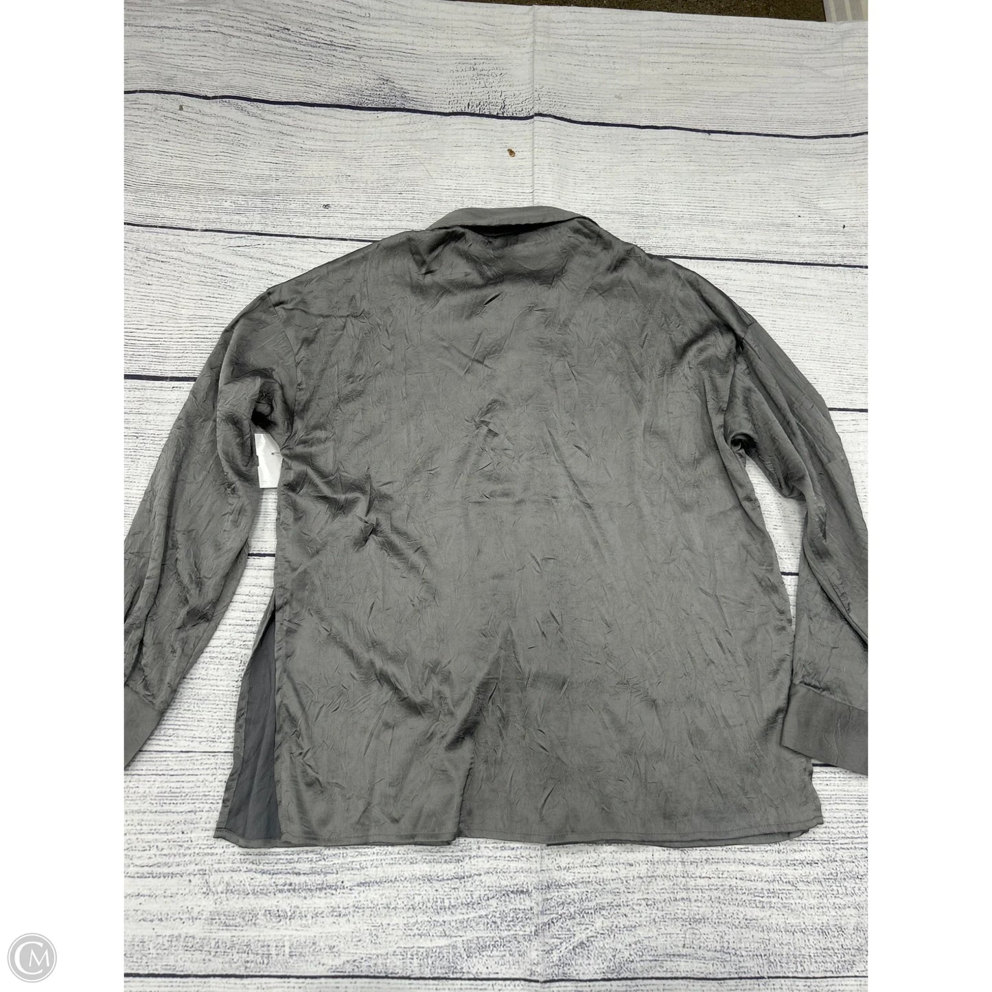 Top Long Sleeve By Willow & Root In Grey, Size: S