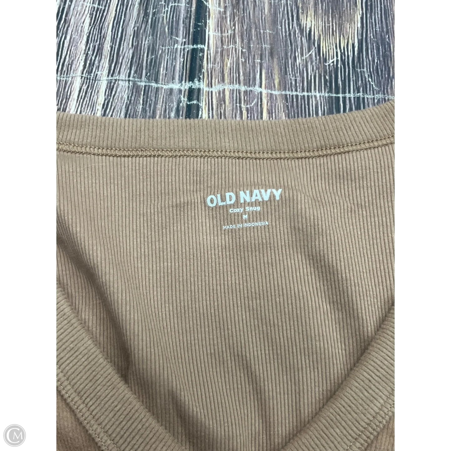 Top Long Sleeve By Old Navy In Brown, Size: M
