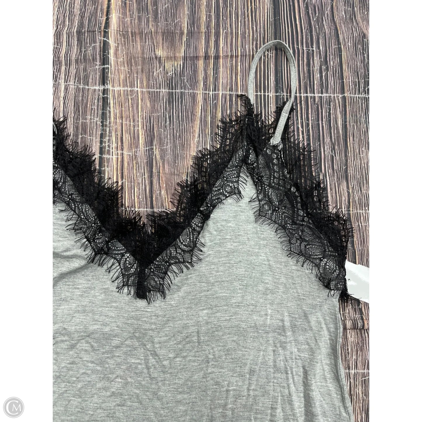 Tank Top By Pol In Black & Grey, Size: S