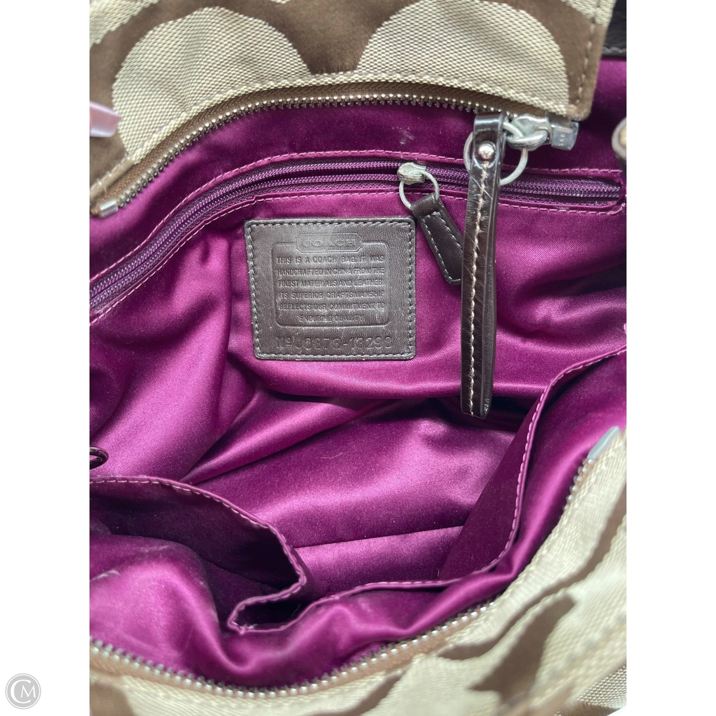 Handbag Designer By Coach, Size: Medium