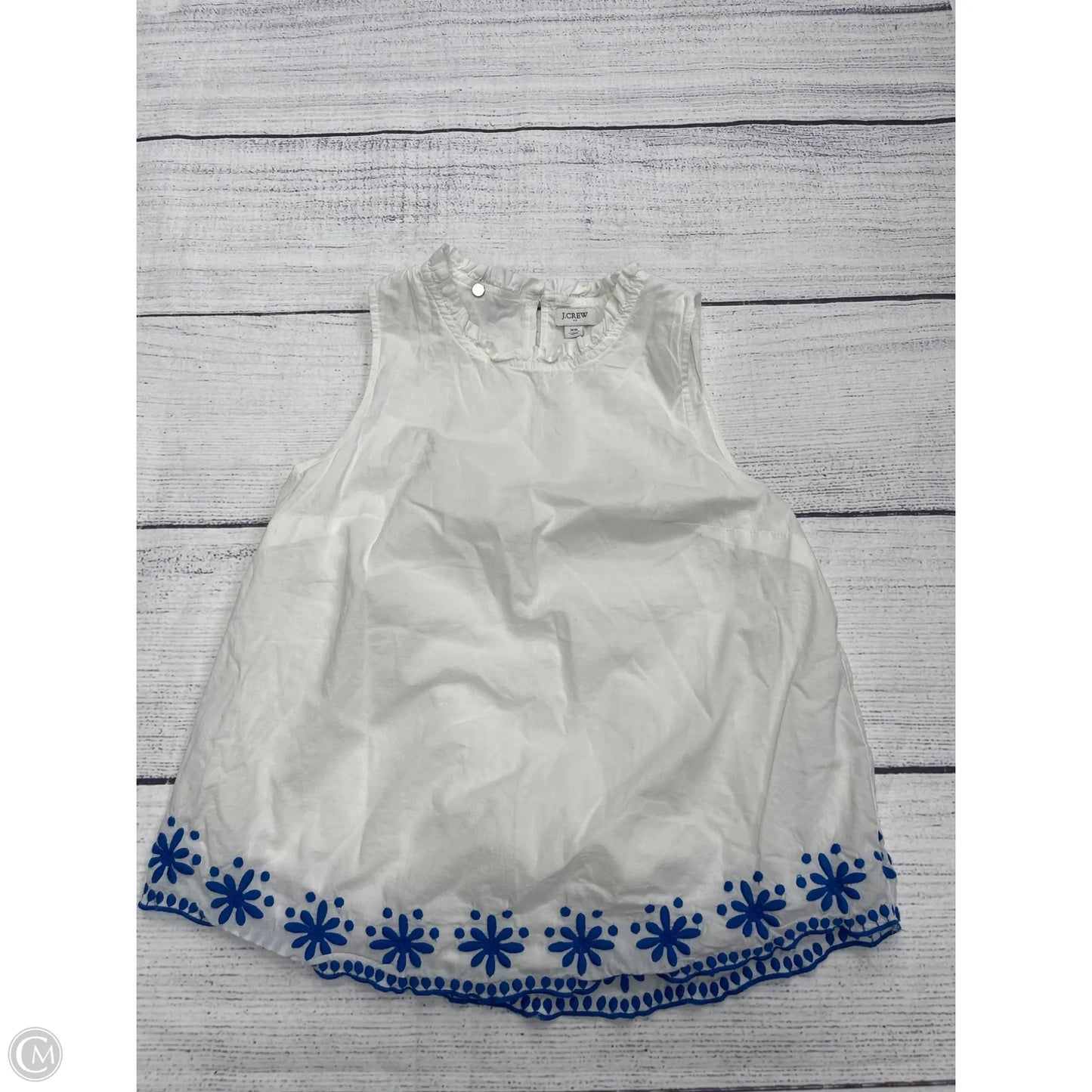 Tank Top By J. Crew In Blue & White, Size: Xs