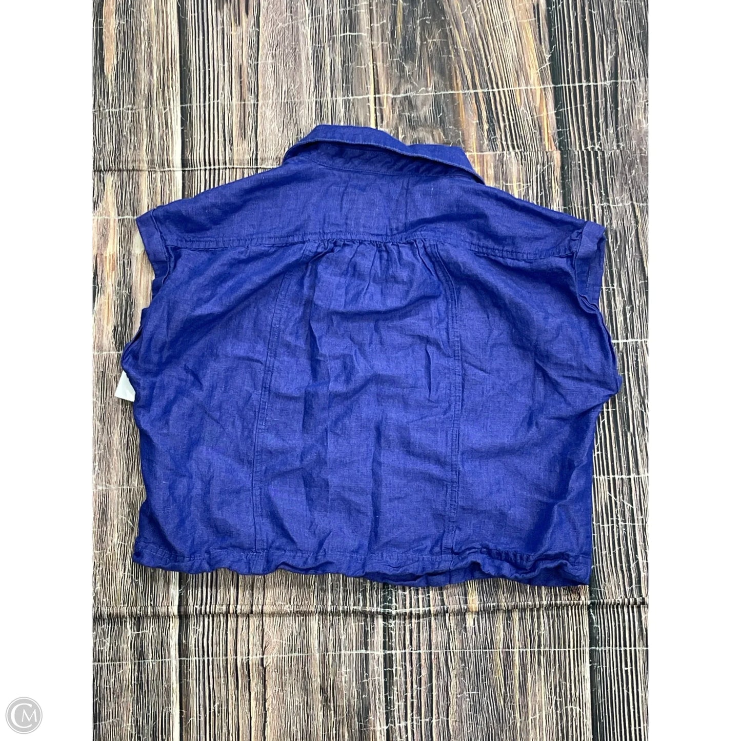 Top Short Sleeve By Anthropologie In Blue, Size: Xs