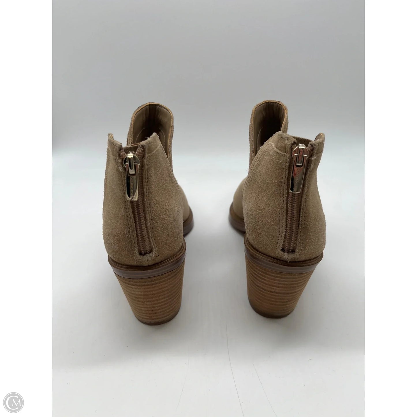 Boots Ankle Heels By Vince Camuto In Tan, Size: 9.5