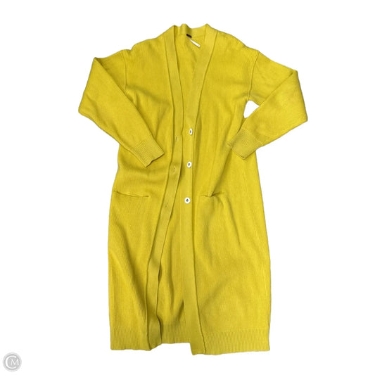 Sweater Cardigan By Free People In Yellow, Size: Xs