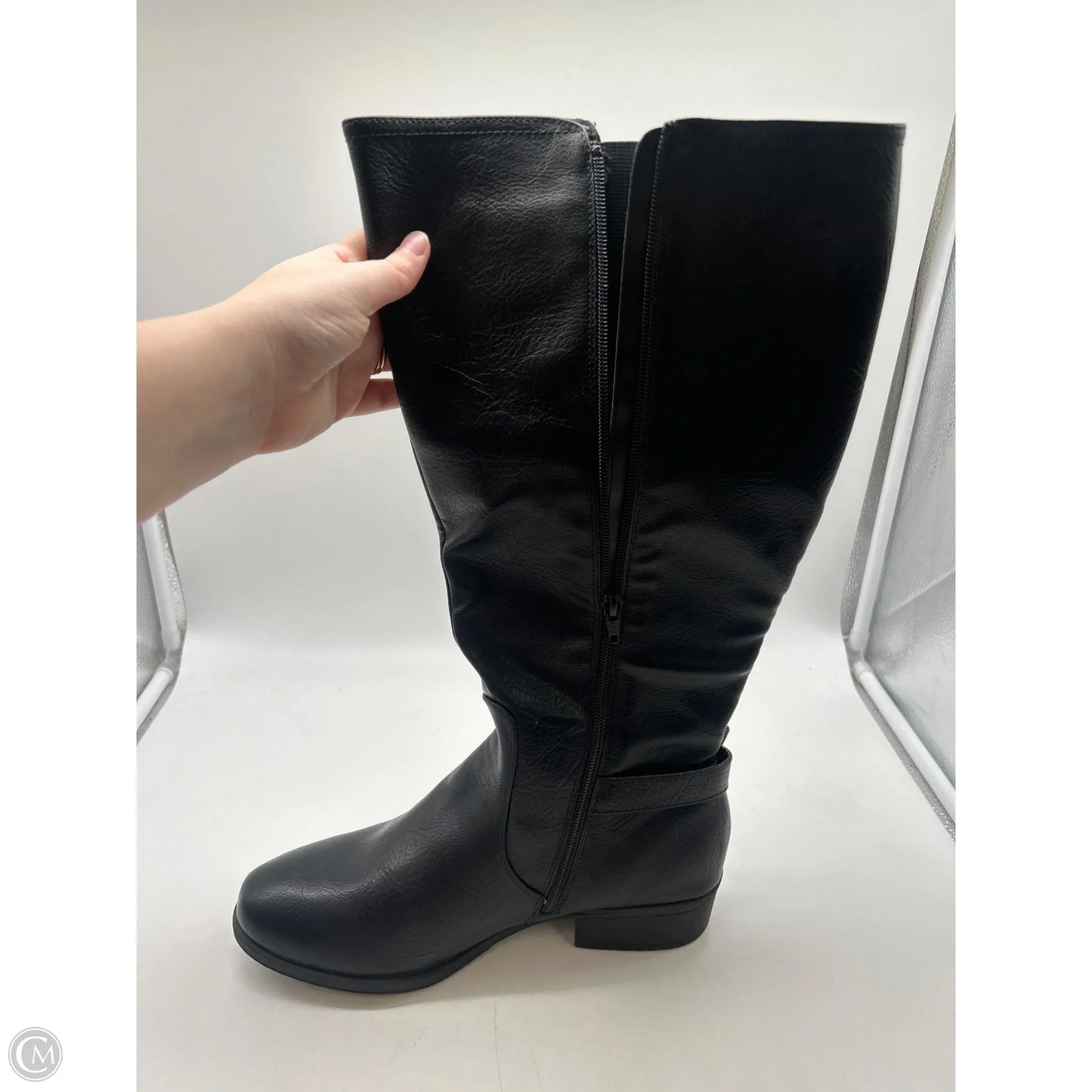 Boots Mid-calf Heels By Croft And Barrow In Black, Size: 11