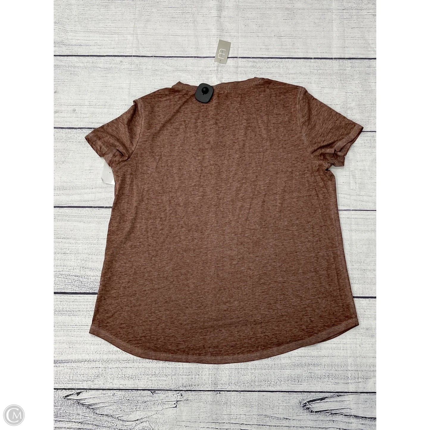 Top Short Sleeve By Maurices In Brown, Size: L