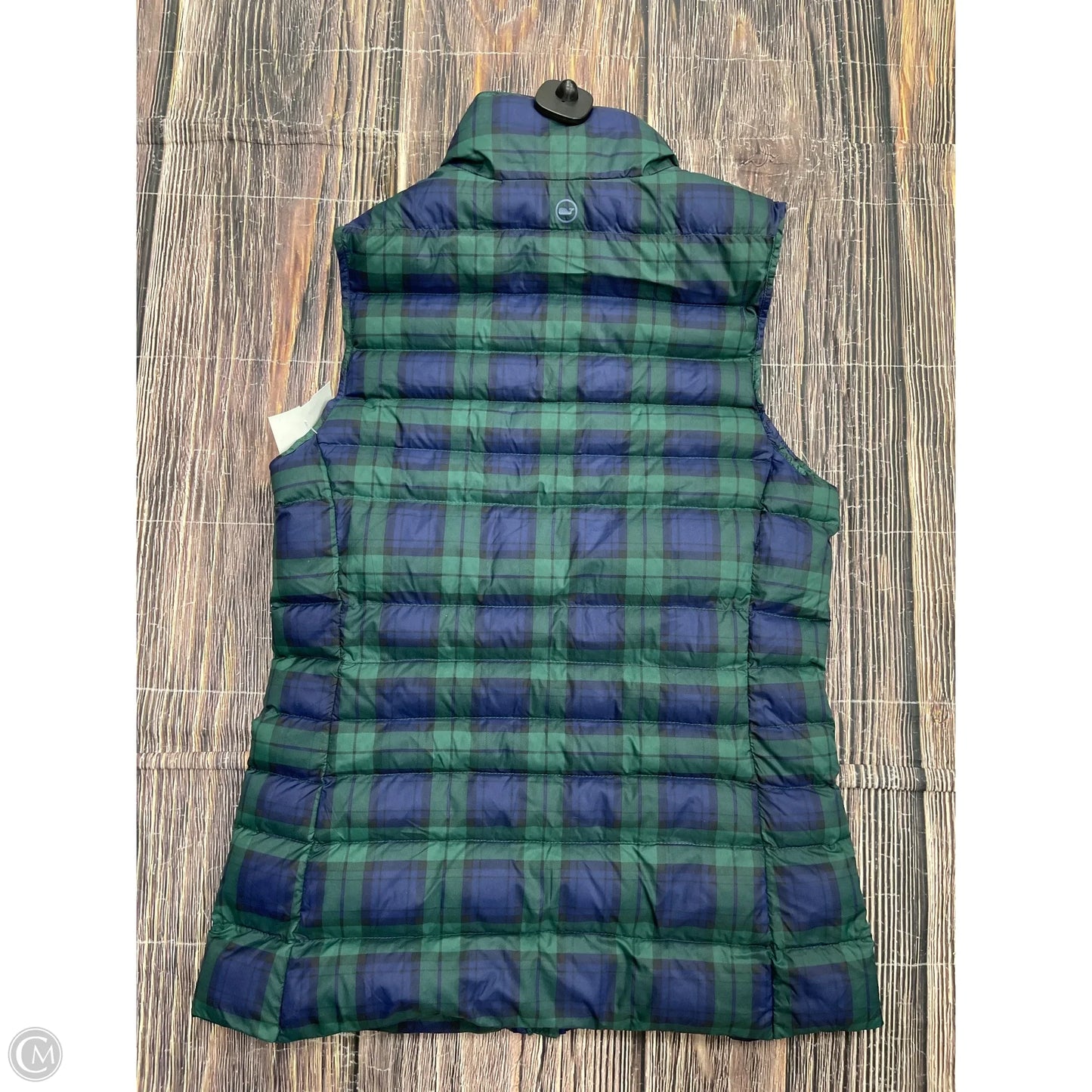Vest Puffer & Quilted By Vineyard Vines In Blue & Green, Size: Xxs