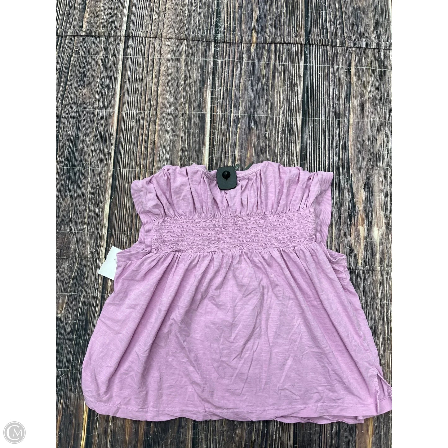 Top Short Sleeve By Anthropologie In Purple, Size: S
