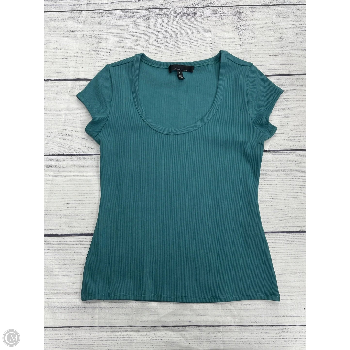 Top Short Sleeve Basic By White House Black Market In Green, Size: S