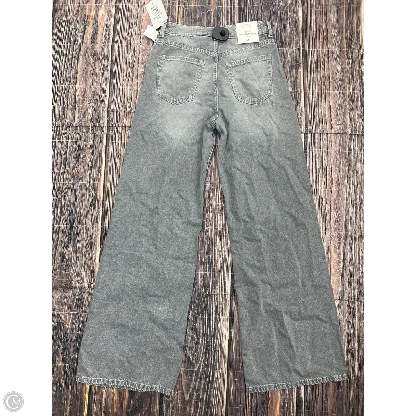 Jeans Wide Leg By Divided In Grey Denim, Size: 6