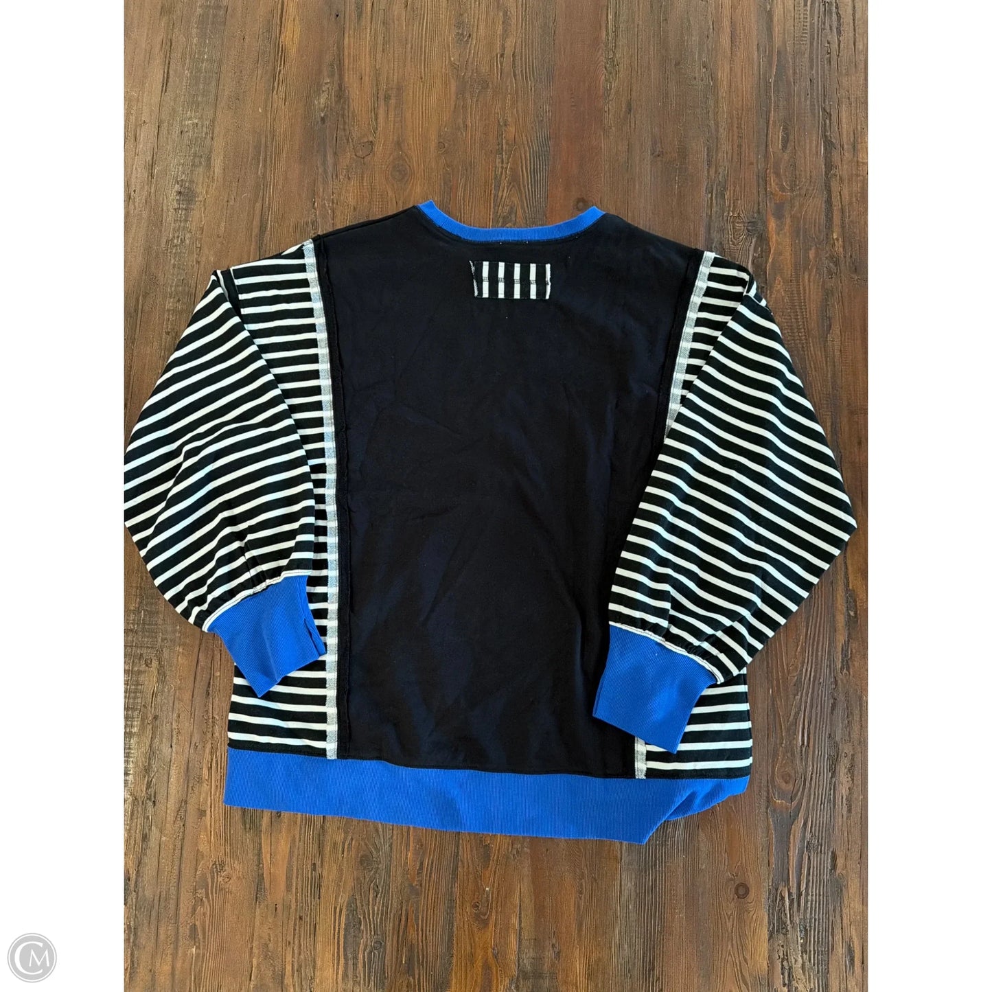 Sweatshirt Crewneck By Very J In Black, Size: L