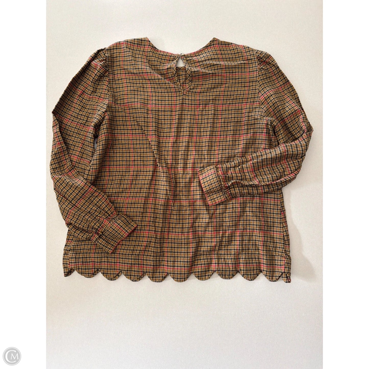 Top Long Sleeve By St Johns Bay In Yellow, Size: L