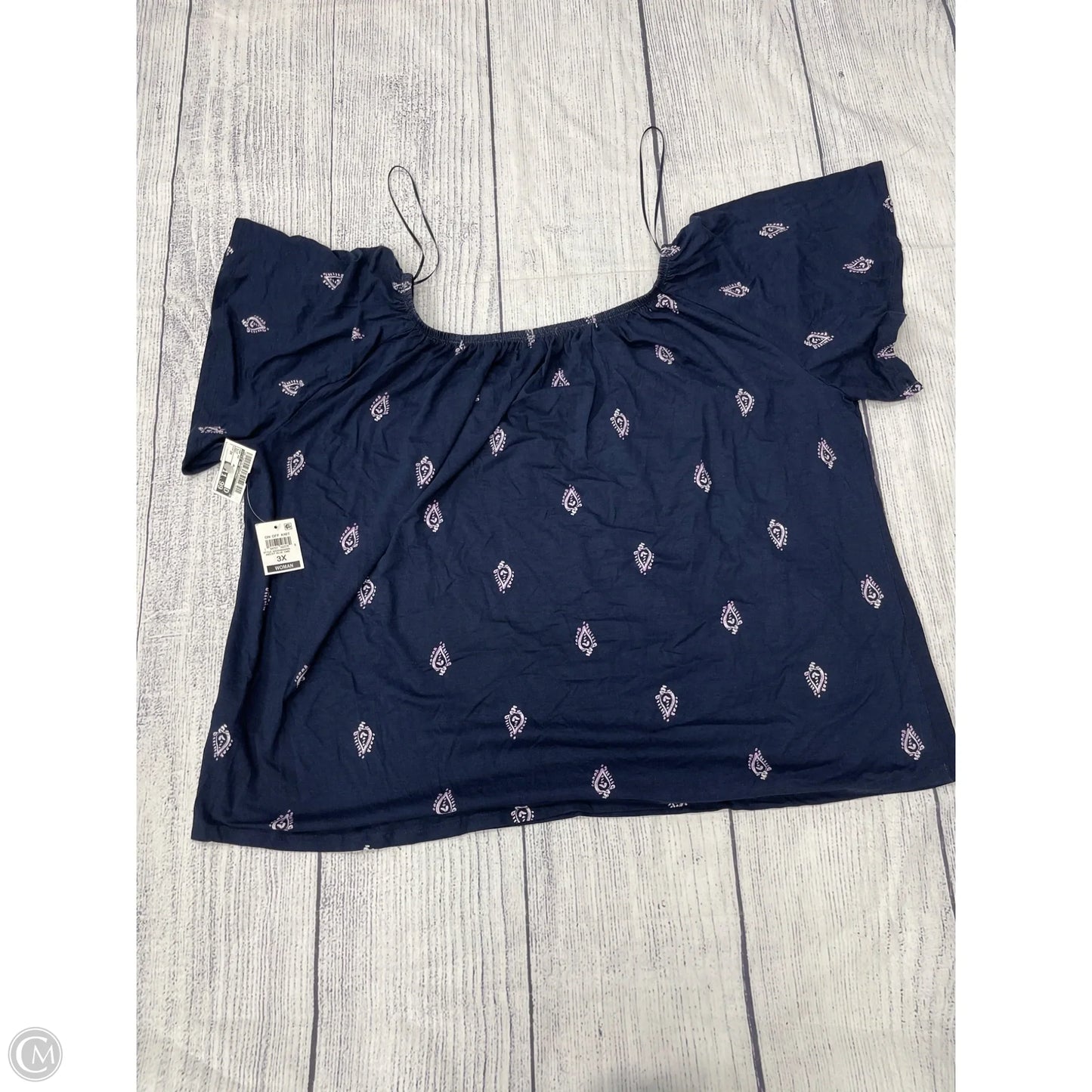Top Short Sleeve By Style And Company In Blue, Size: 3x