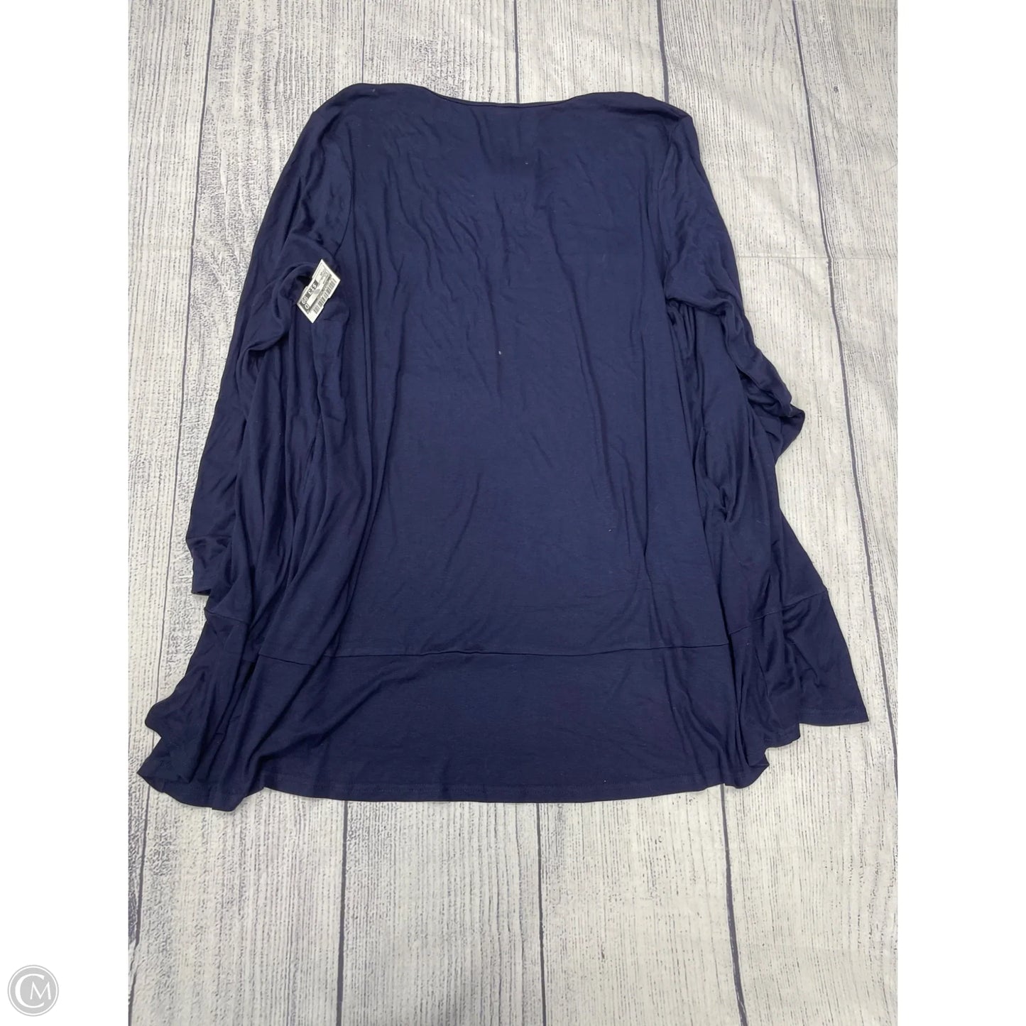 Cardigan By Clothes Mentor In Blue, Size: 2x