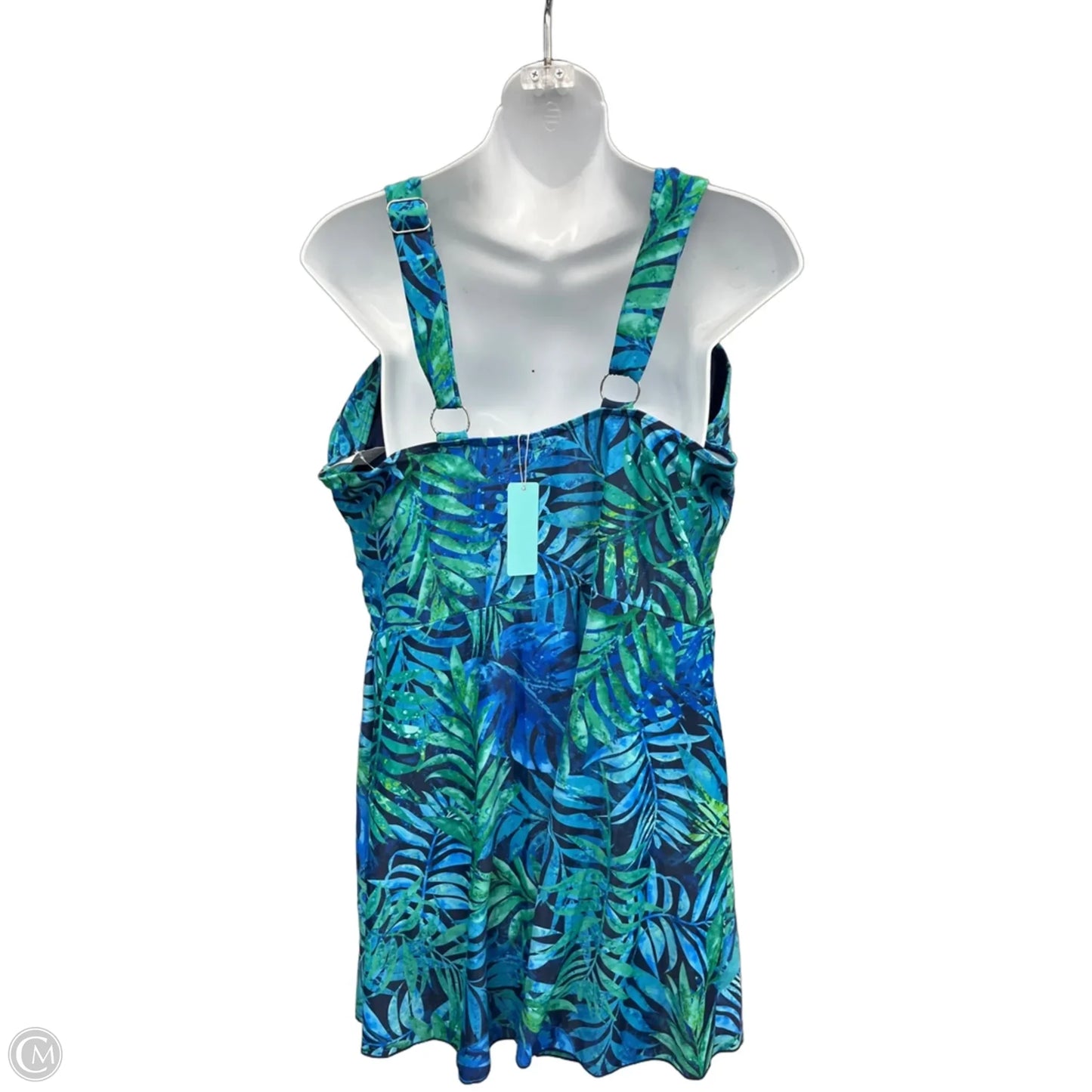 Swimsuit By Clothes Mentor In Blue & Green, Size: 22