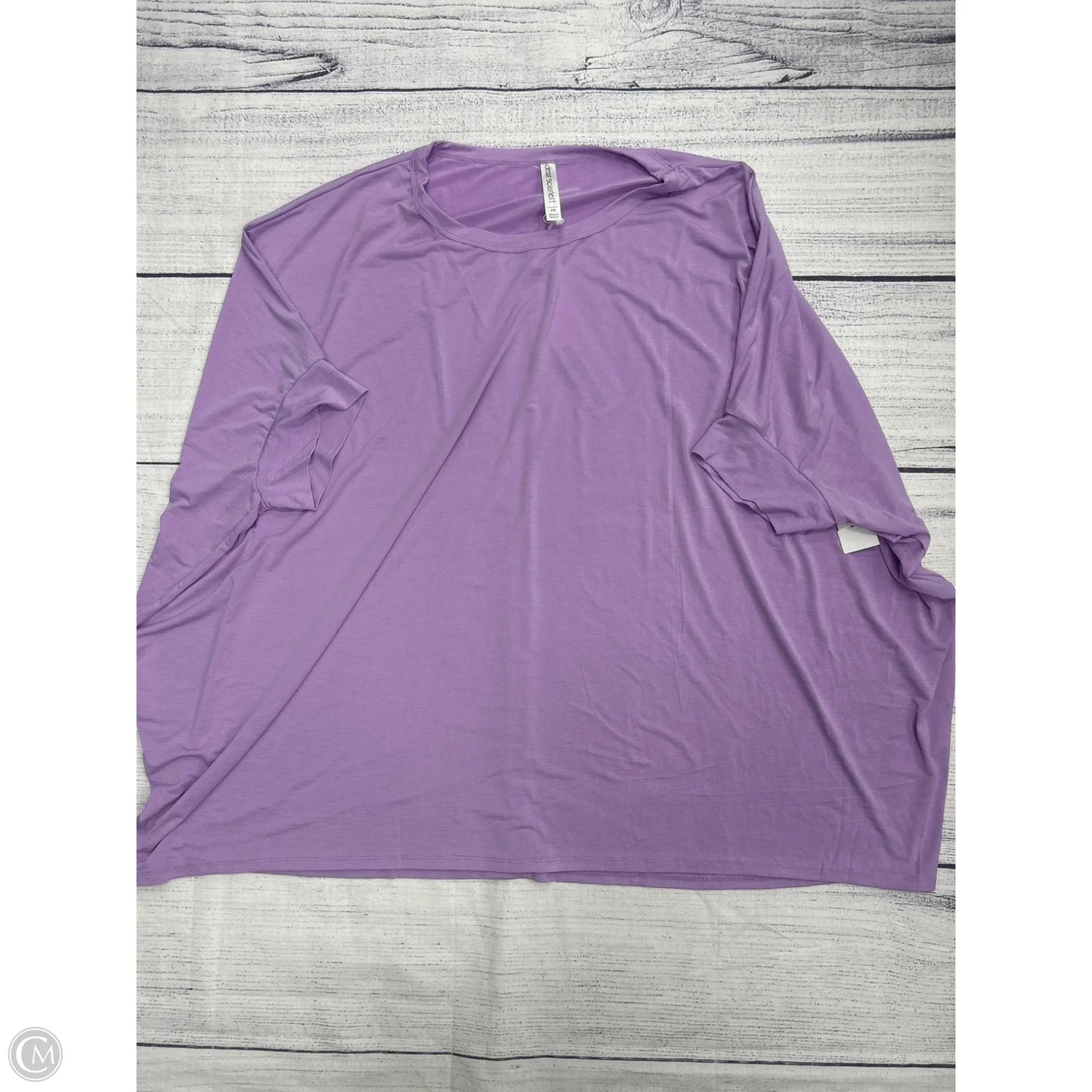 Top Short Sleeve By Dear Scarlett In Purple, Size: 2x